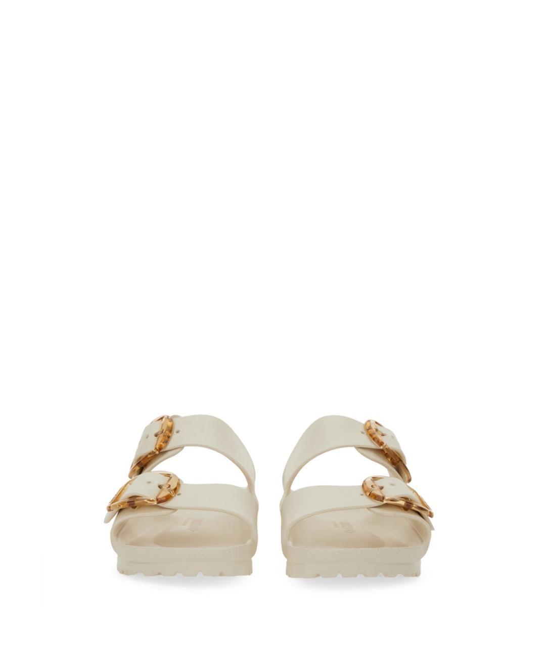 BIRKENSTOCK Белые кожаные сандалии, фото 5