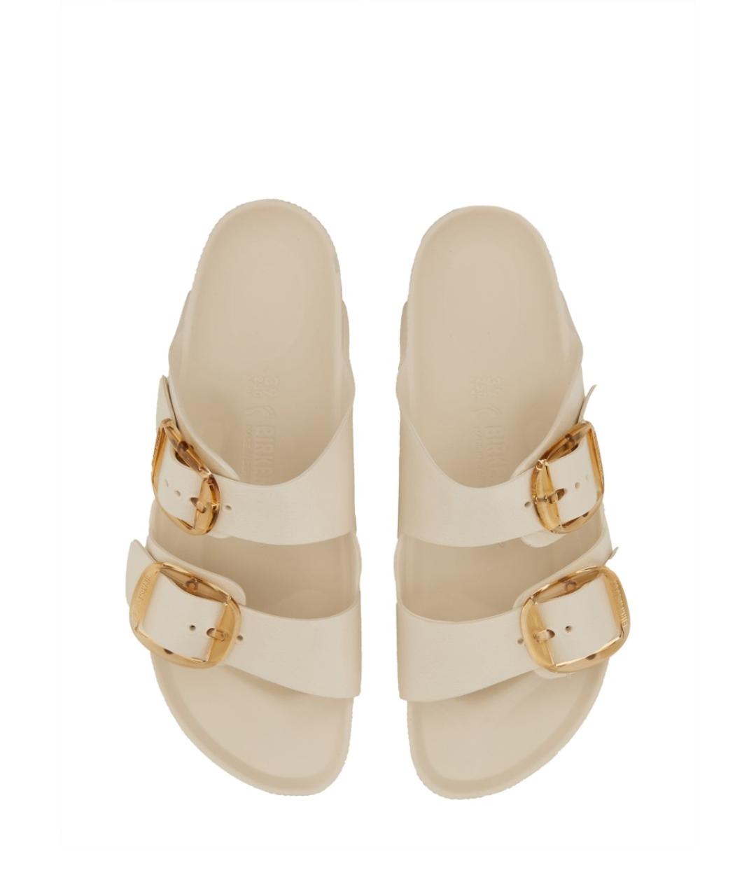 BIRKENSTOCK Белые кожаные сандалии, фото 2