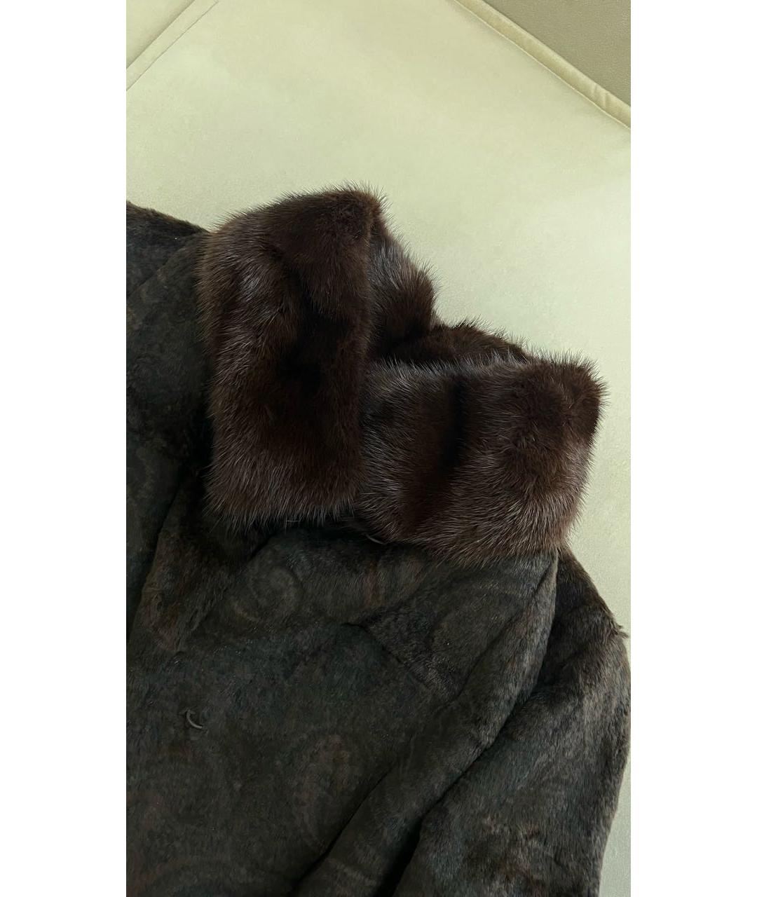 ETRO Коричневая меховая шуба, фото 4