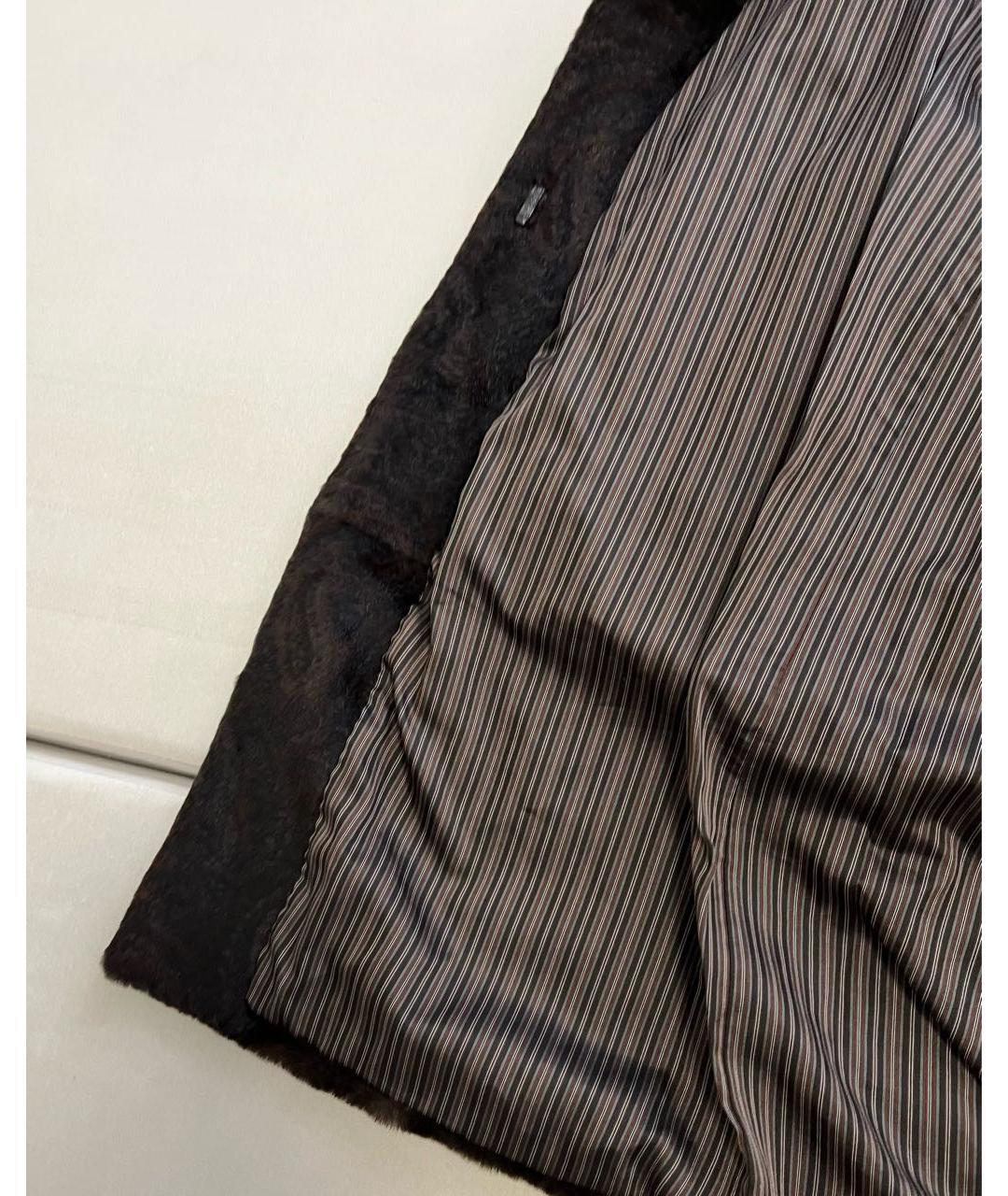 ETRO Коричневая меховая шуба, фото 6