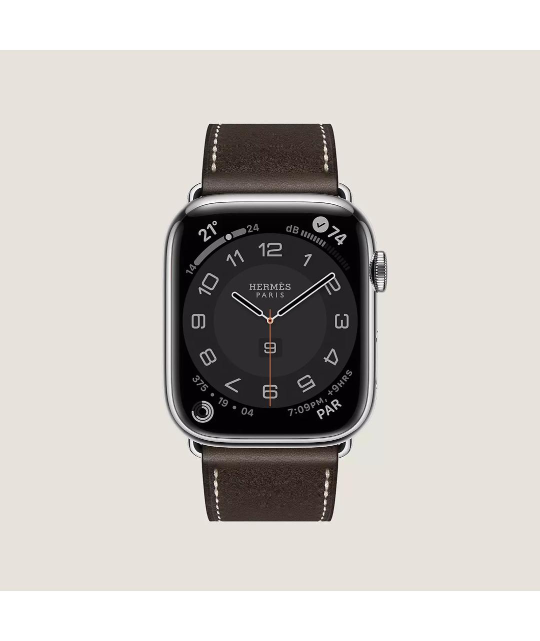 HERMES Серые титановые часы, фото 3