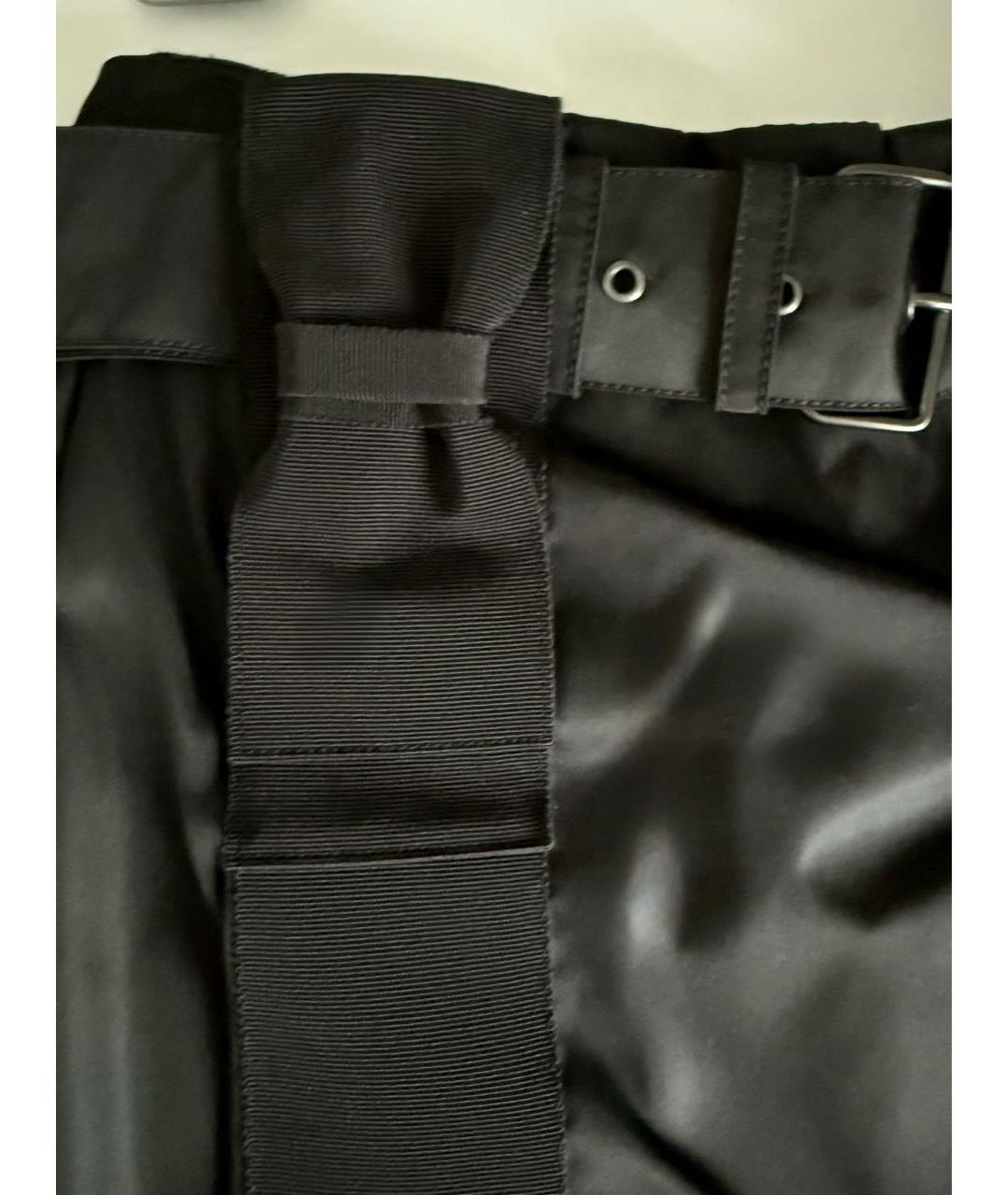 PRADA Черная полиамидовая юбка миди, фото 3