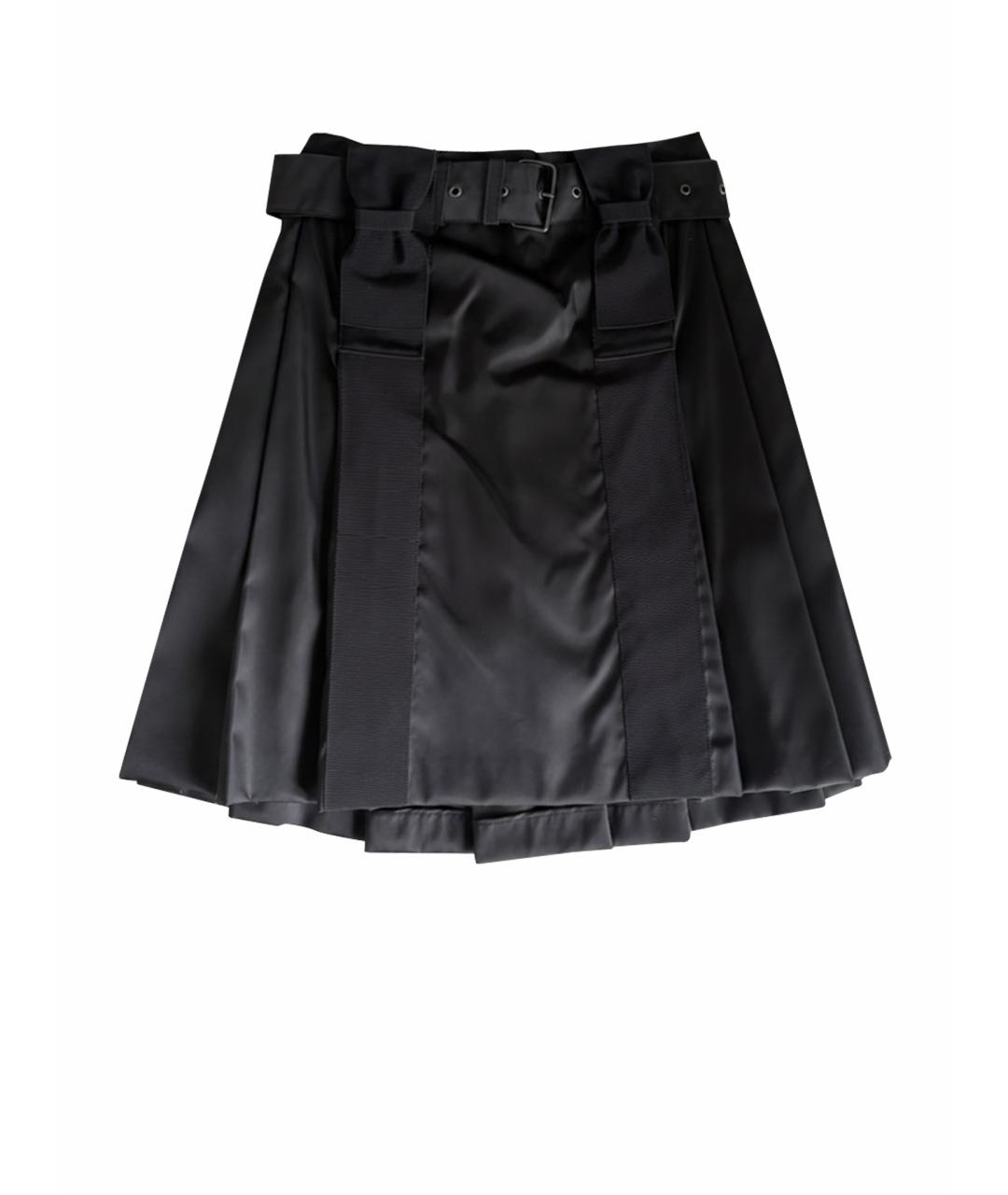 PRADA Черная полиамидовая юбка миди, фото 1