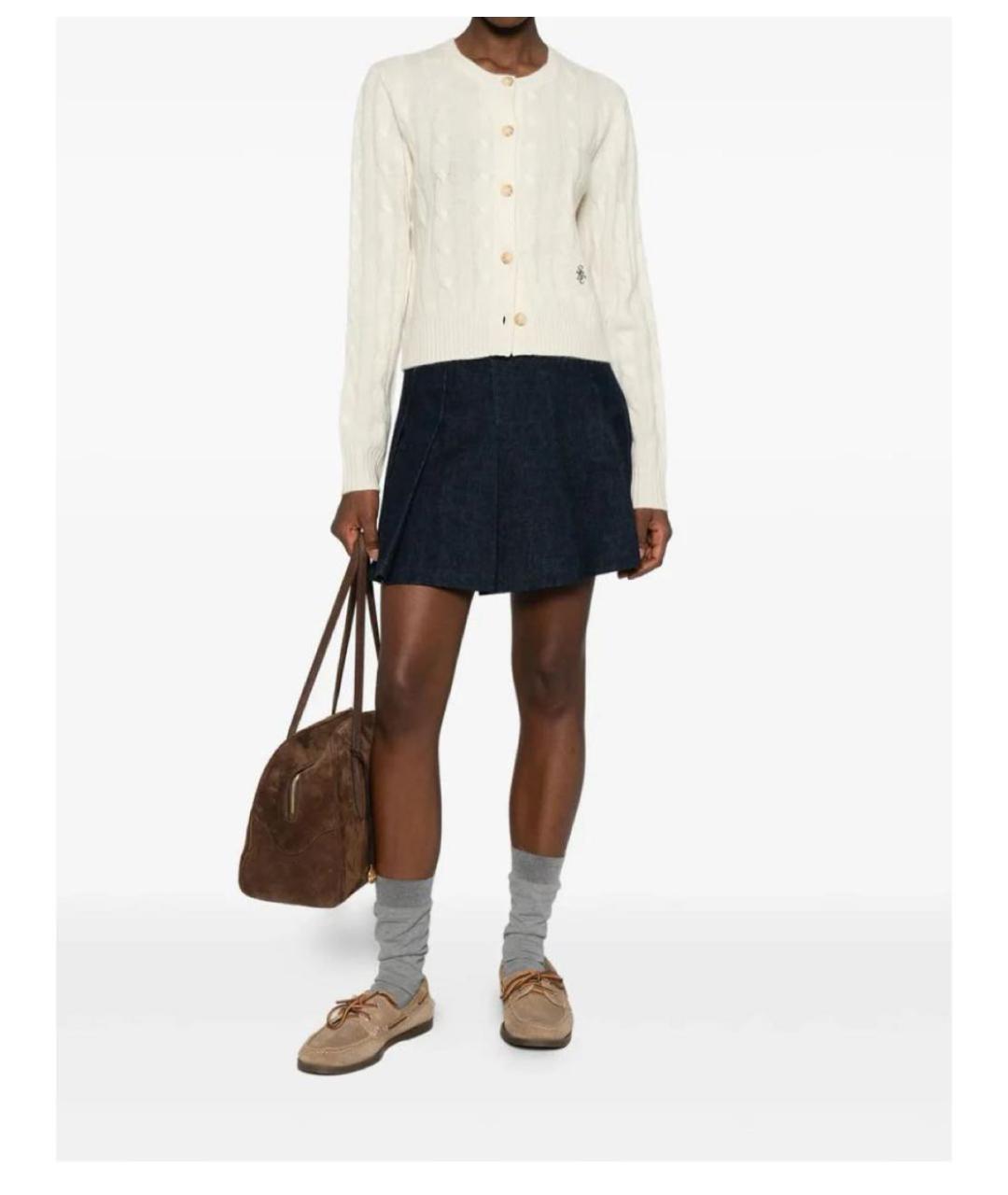 SPORTY AND RICH Бежевый кашемировый кардиган, фото 3