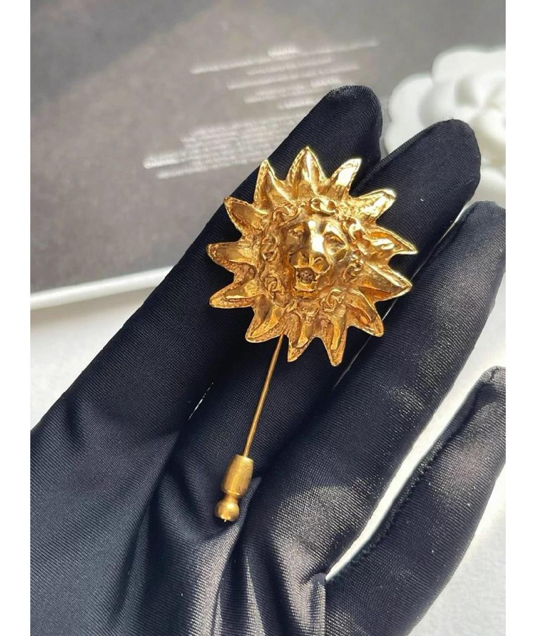 CHANEL Золотая металлическая булавка / брошь, фото 2