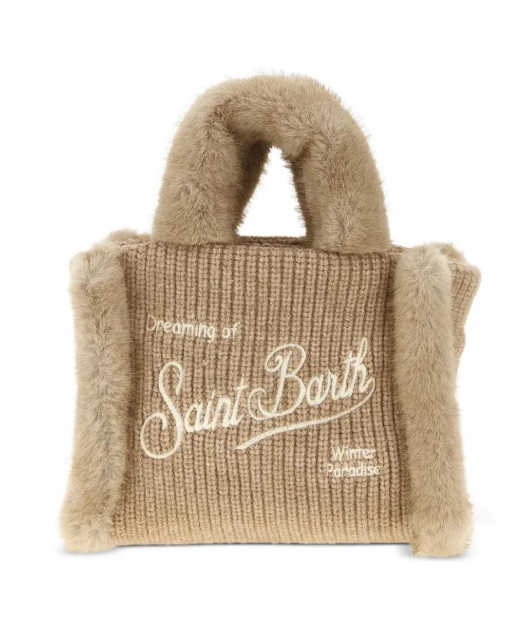 St. Barth Бежевая тканевая сумка тоут, фото 1