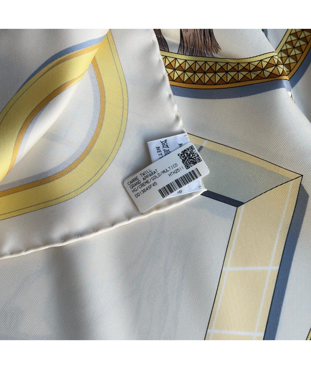 HERMES Мульти шелковый платок, фото 5