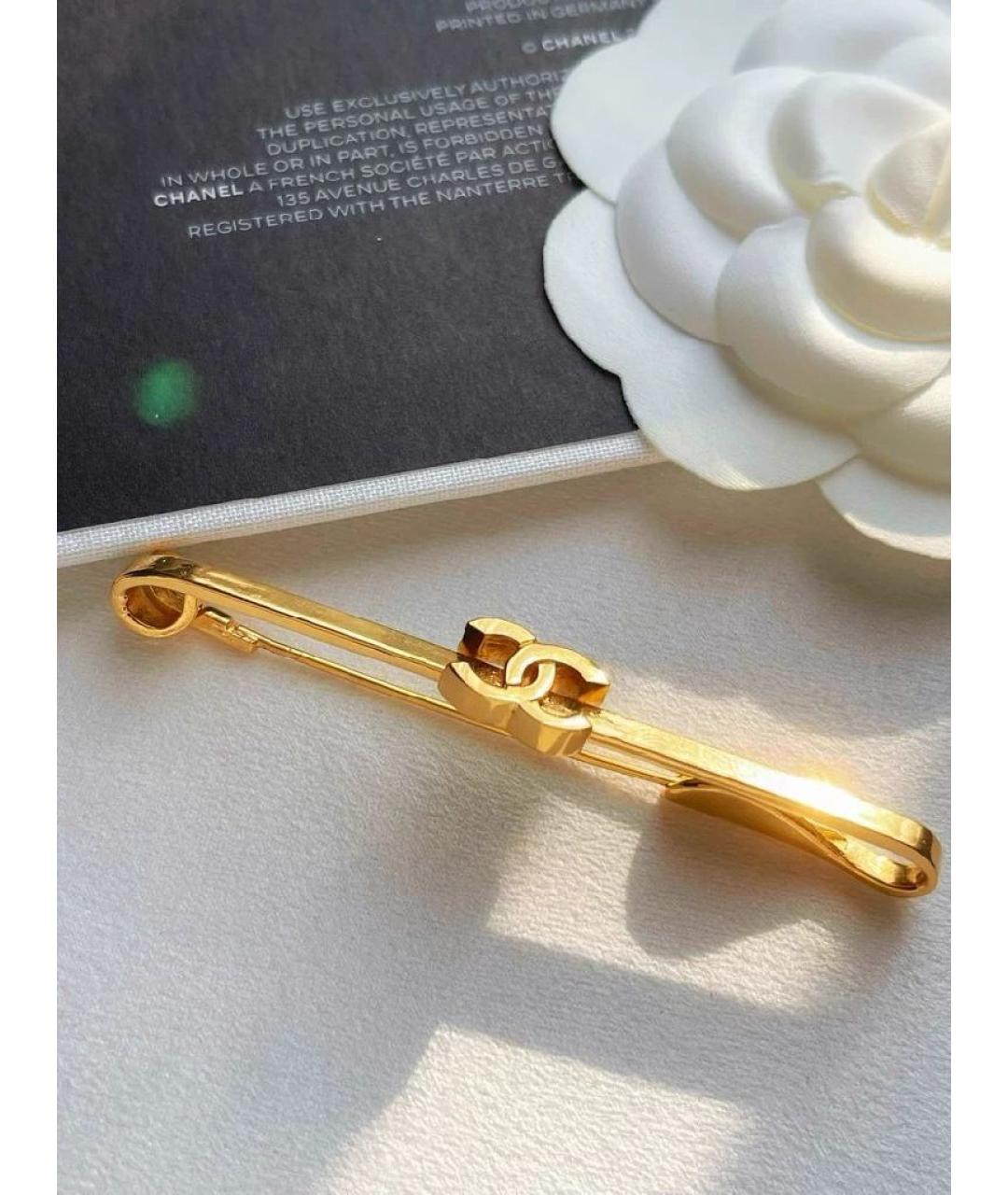CHANEL Золотая булавка / брошь, фото 6