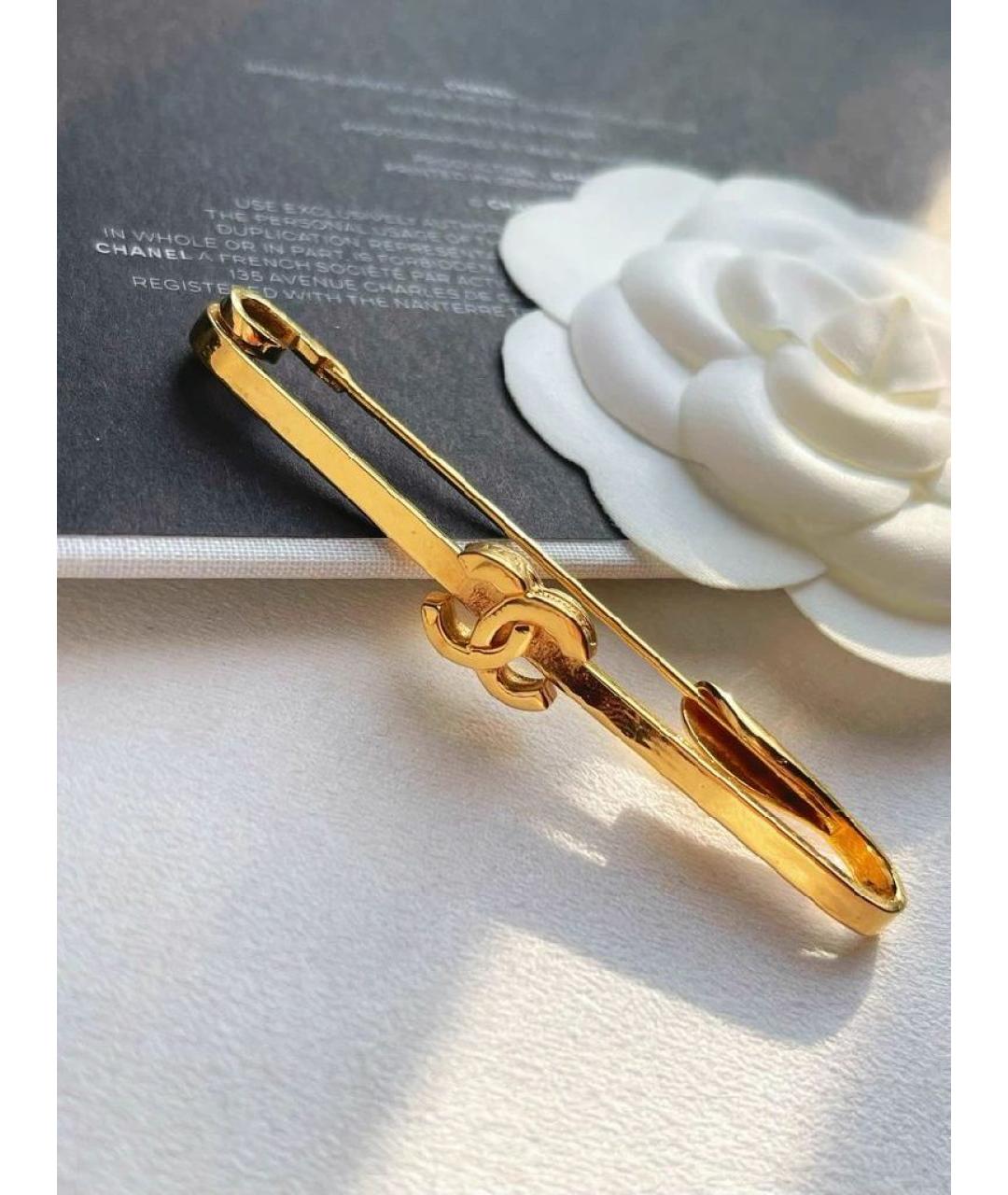 CHANEL Золотая булавка / брошь, фото 2