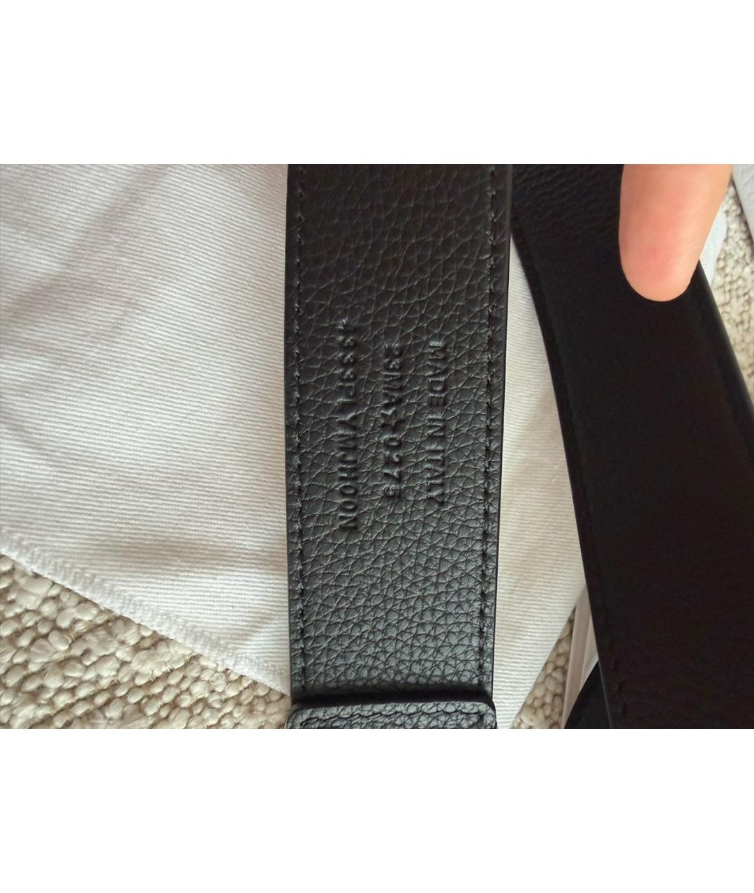 CHRISTIAN DIOR Черный кожаный ремень, фото 3