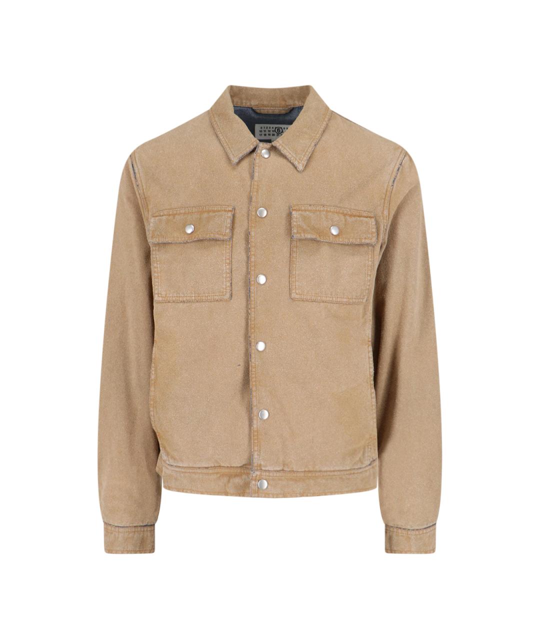 MM6 MAISON MARGIELA Коричневая хлопковая куртка, фото 1