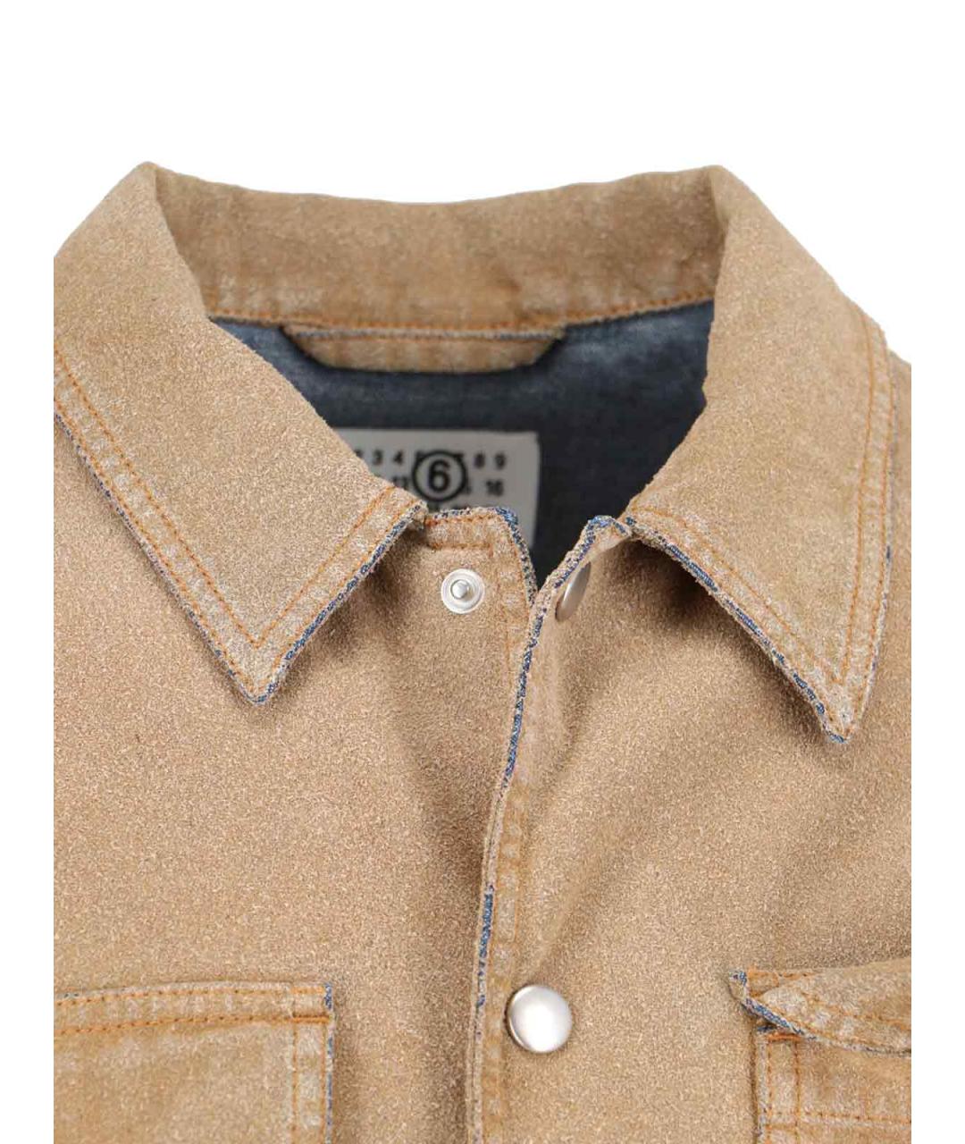 MM6 MAISON MARGIELA Коричневая хлопковая куртка, фото 3