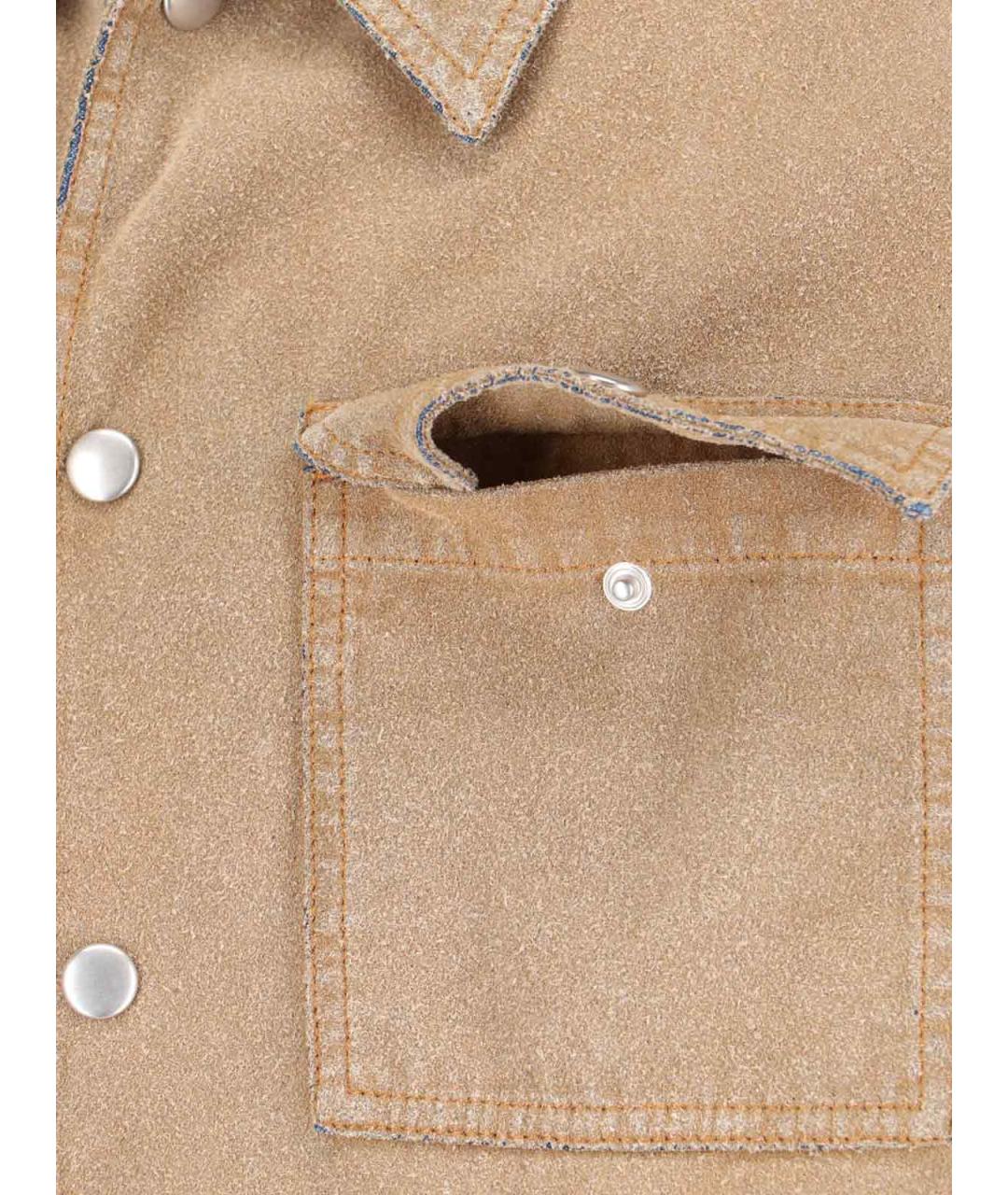 MM6 MAISON MARGIELA Коричневая хлопковая куртка, фото 4