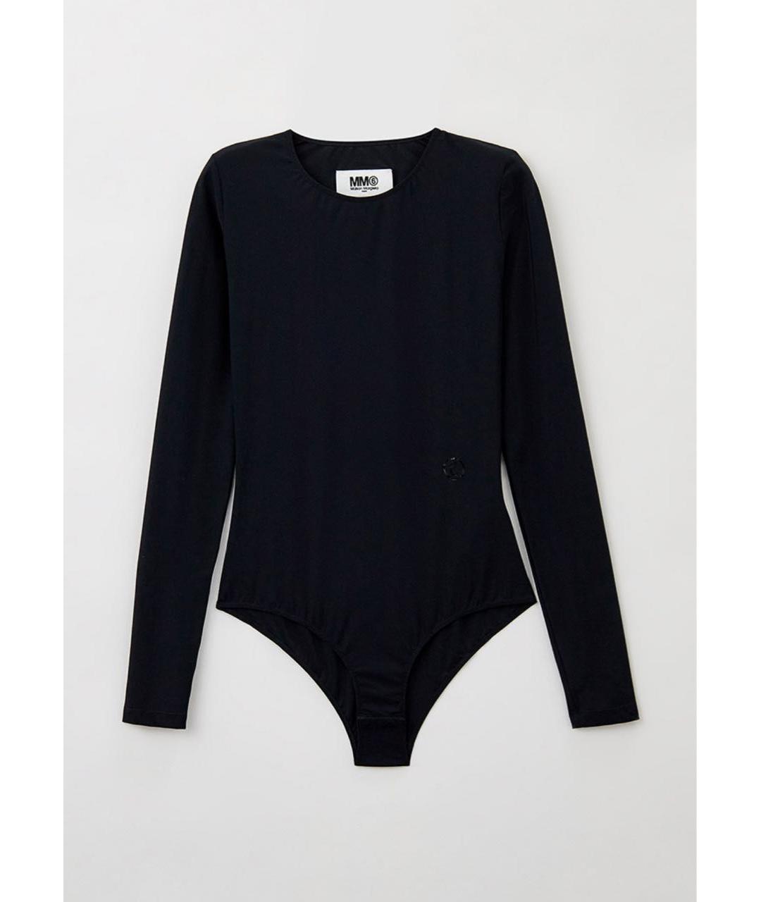 MM6 MAISON MARGIELA Черное полиамидовое боди, фото 4