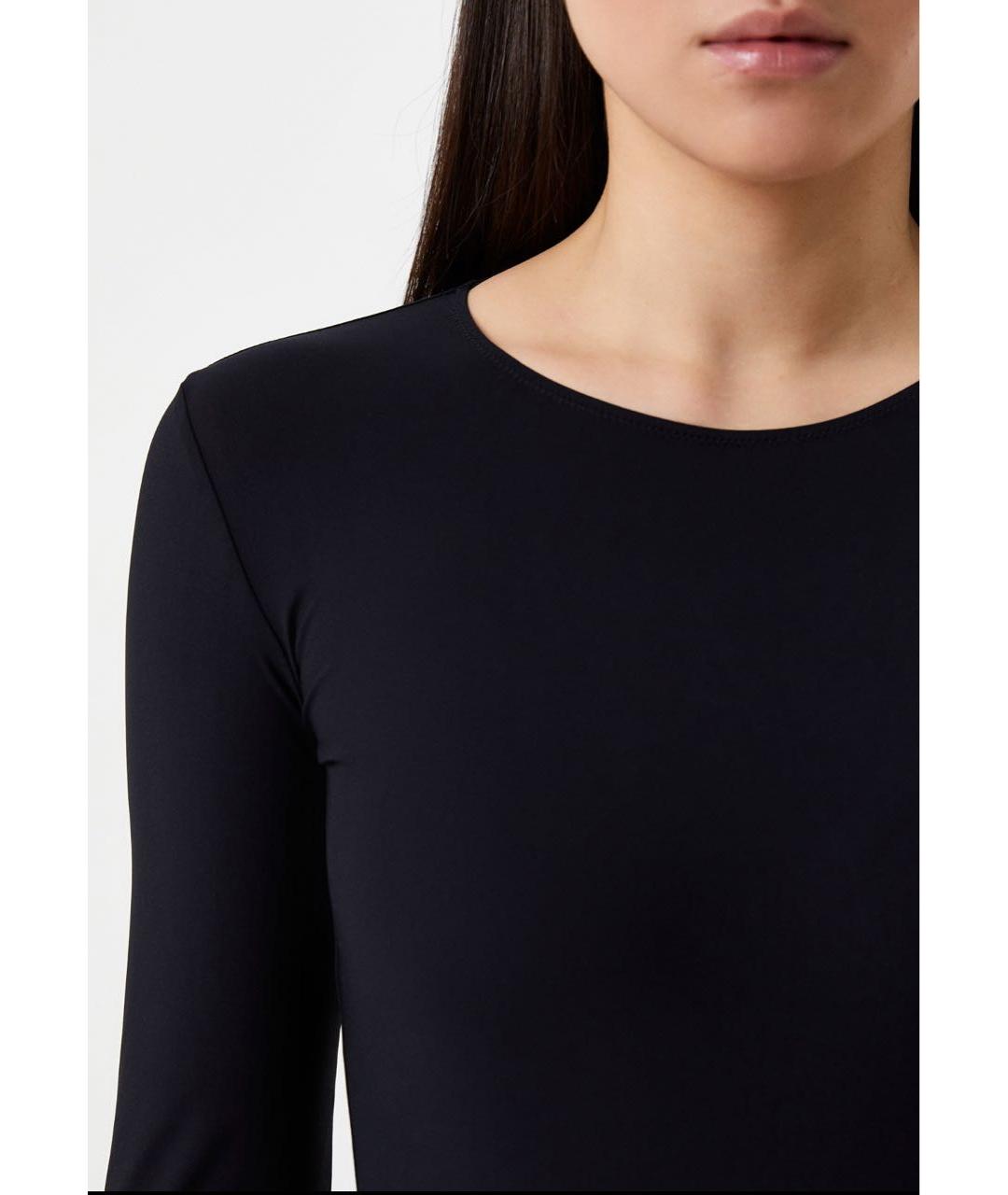 MM6 MAISON MARGIELA Черное полиамидовое боди, фото 3