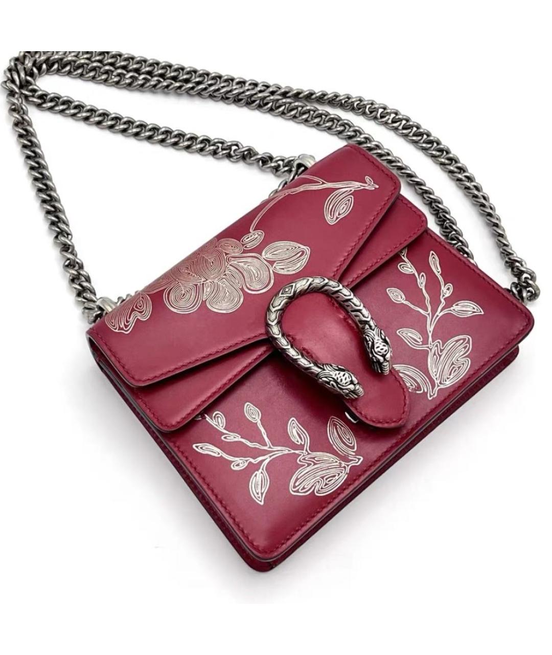 GUCCI Красная кожаная сумка через плечо, фото 2