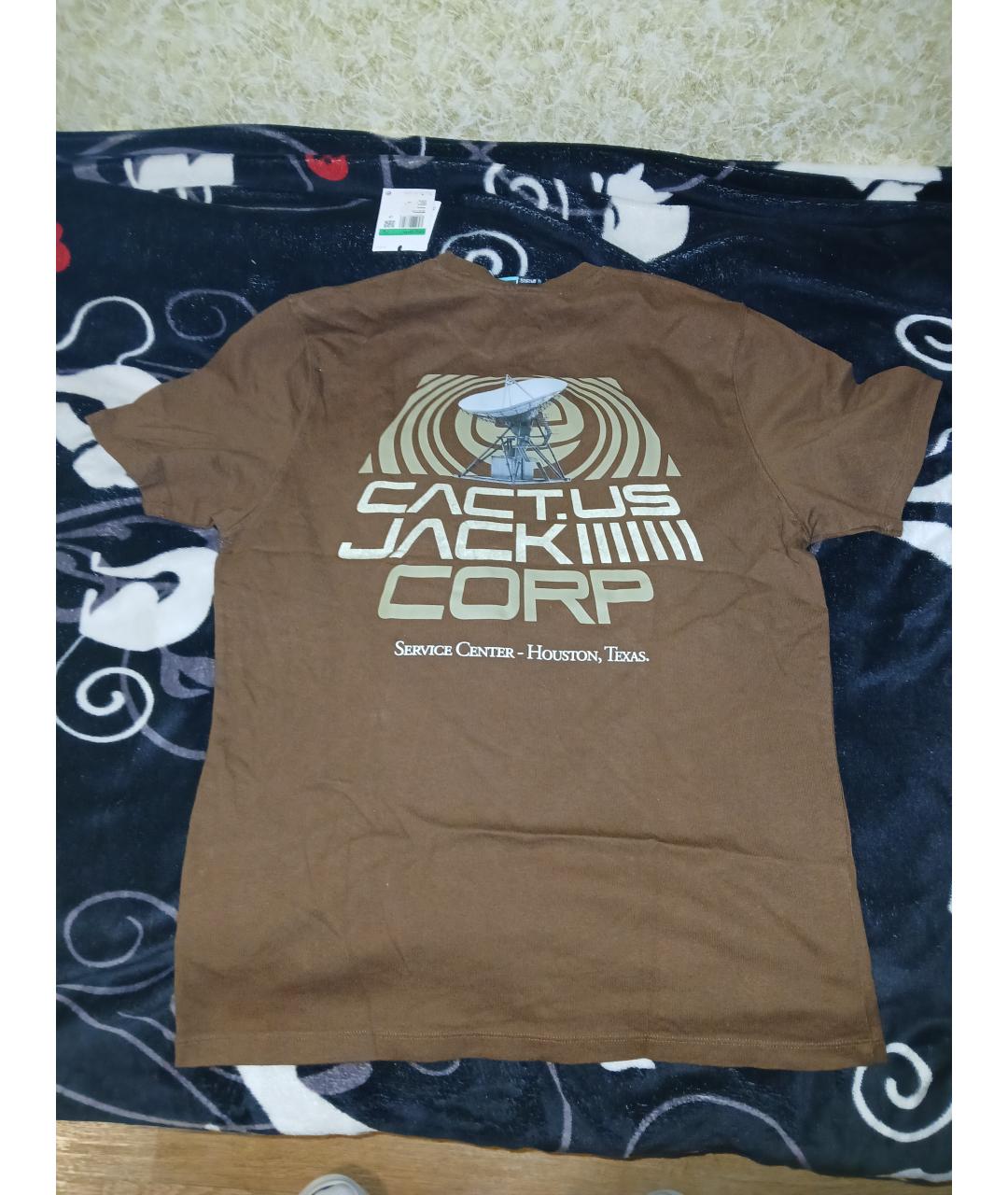 CACTUS JACK BY TRAVIS SCOTT Коричневая хлопковая футболка, фото 2