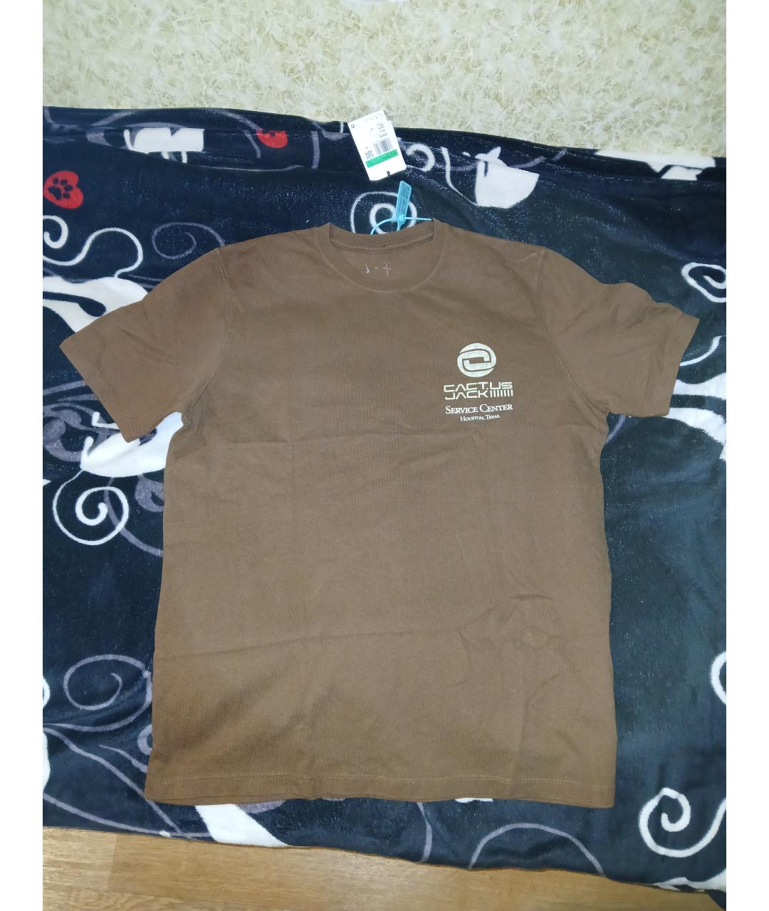 CACTUS JACK BY TRAVIS SCOTT Коричневая хлопковая футболка, фото 6