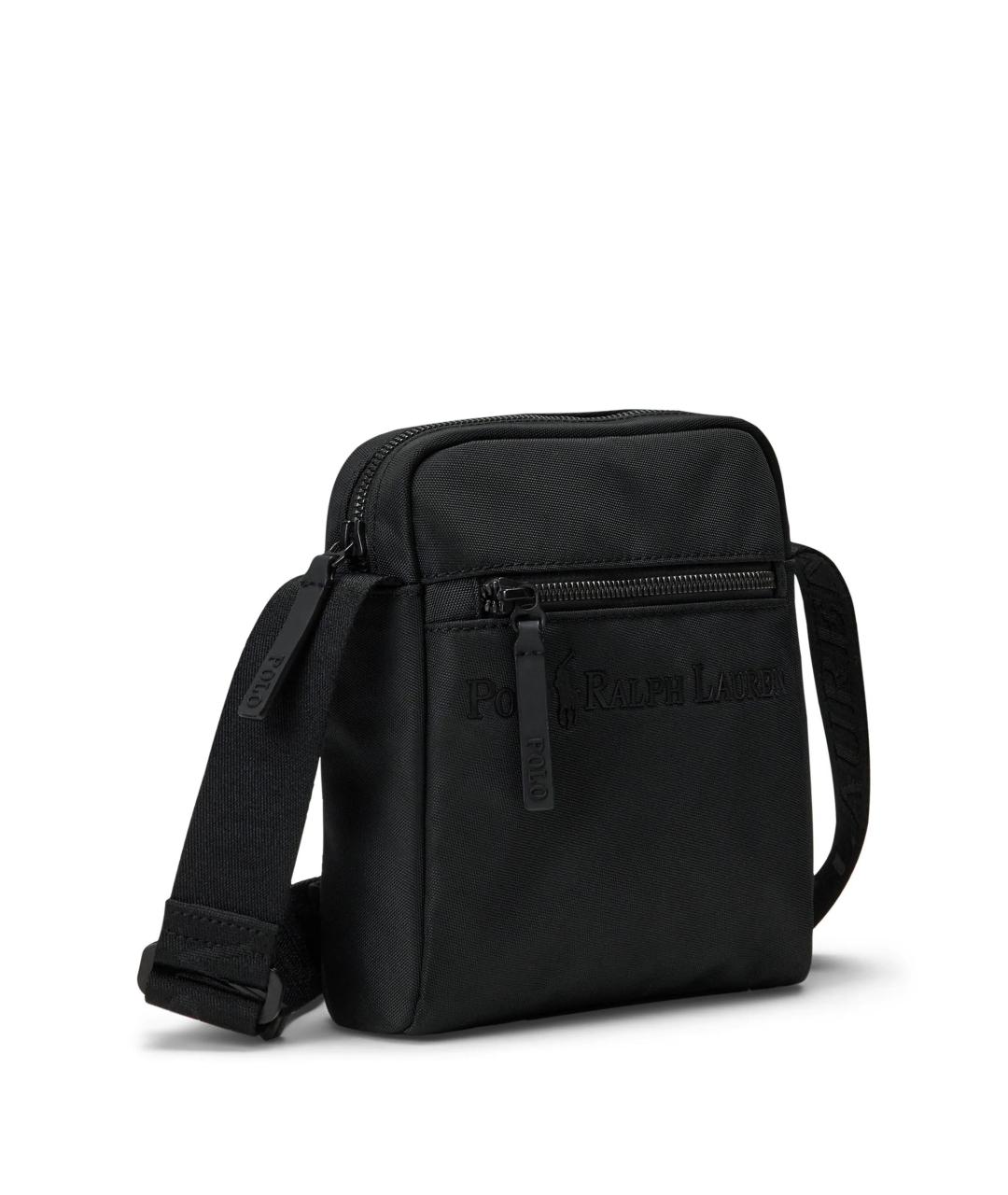 POLO RALPH LAUREN Черная тканевая сумка на плечо, фото 3