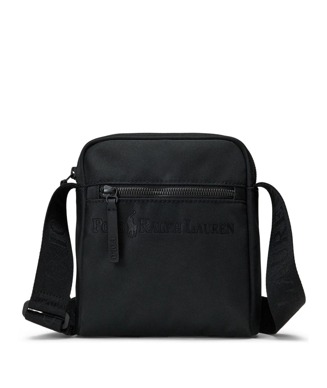 POLO RALPH LAUREN Черная тканевая сумка на плечо, фото 1
