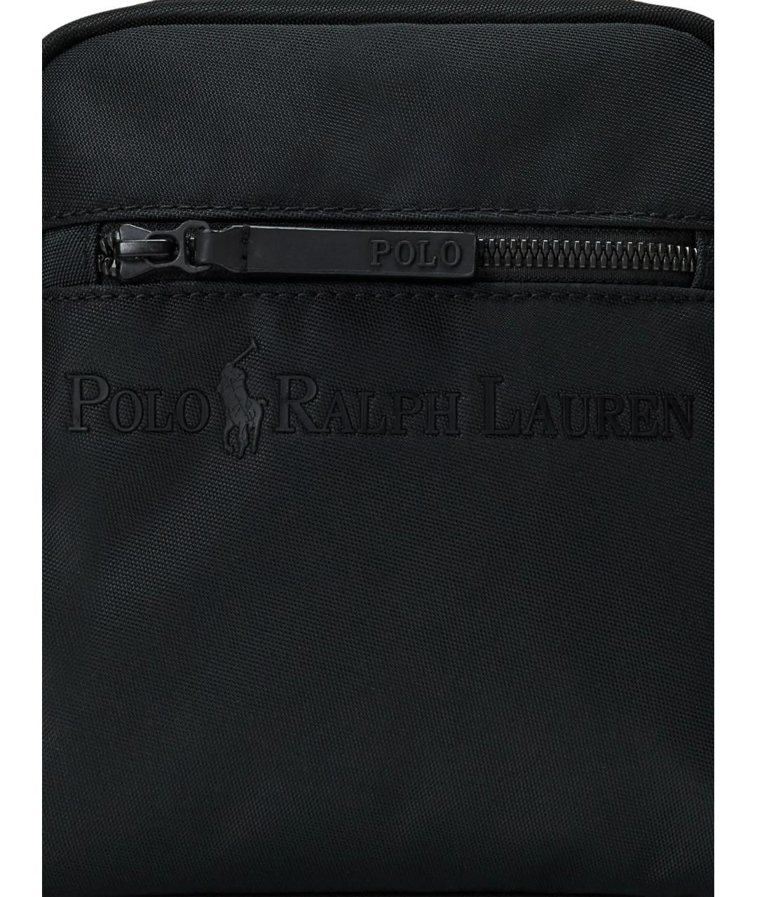 POLO RALPH LAUREN Черная тканевая сумка на плечо, фото 5