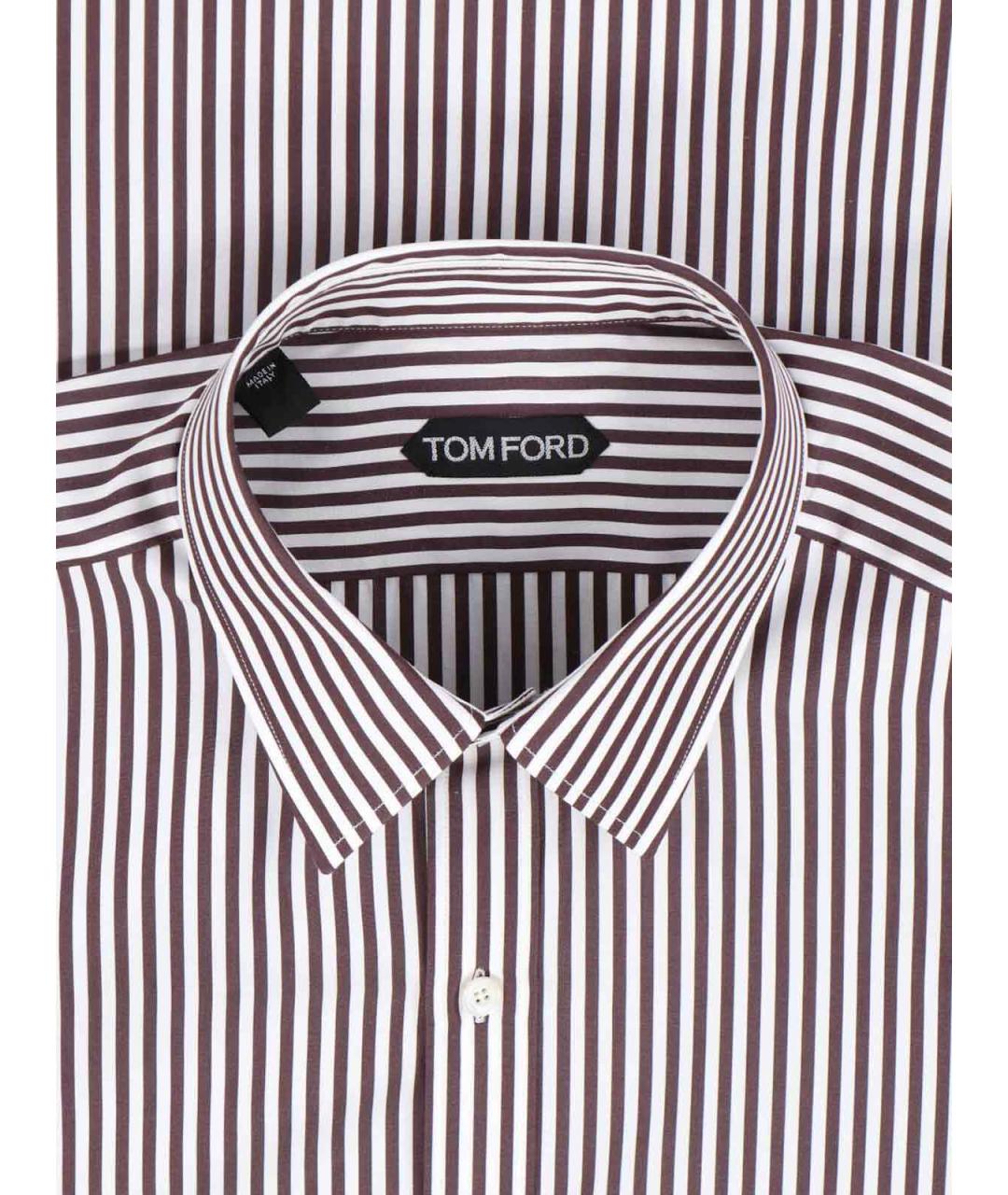 TOM FORD Коричневая хлопковая кэжуал рубашка, фото 3