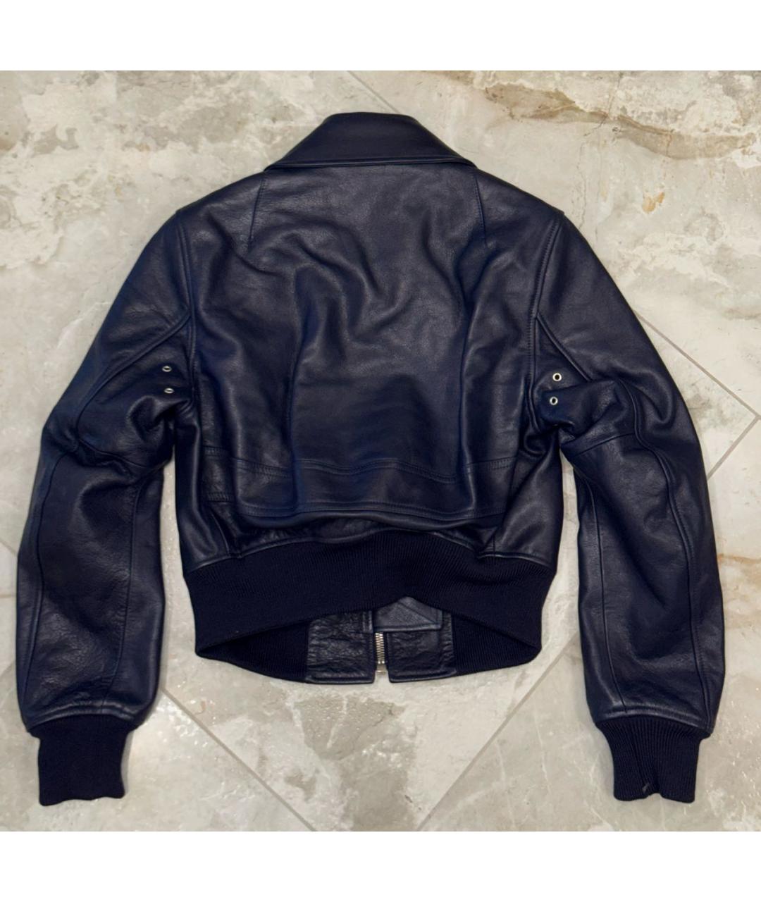 BOTTEGA VENETA Синяя кожаная куртка, фото 2