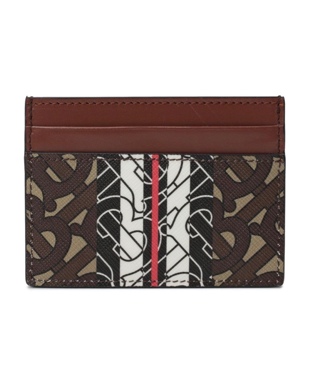 BURBERRY Коричневый кожаный кардхолдер, фото 1