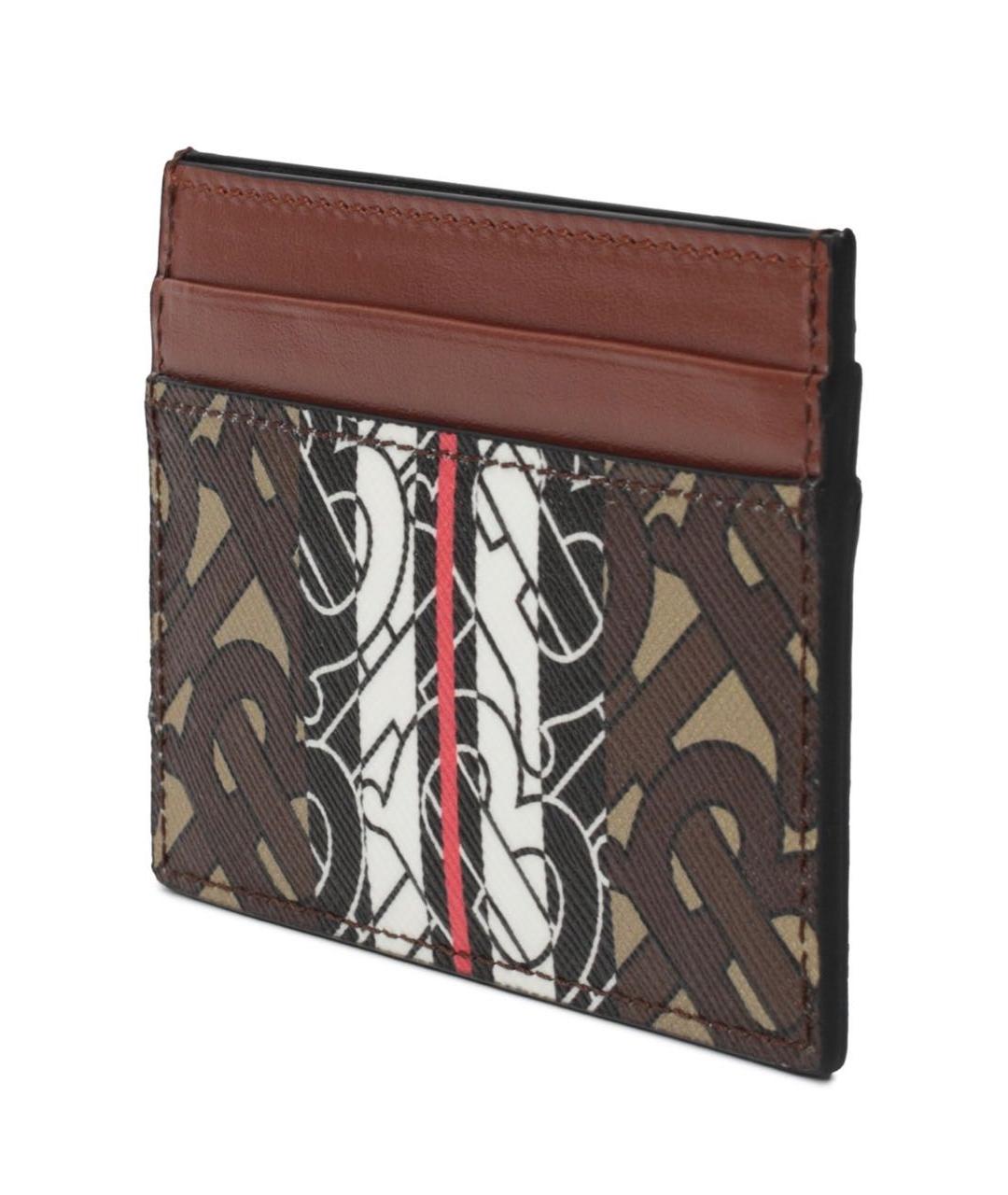 BURBERRY Коричневый кожаный кардхолдер, фото 2