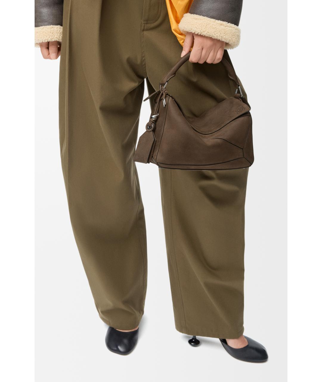 LOEWE Коричневая кожаная сумка через плечо, фото 2