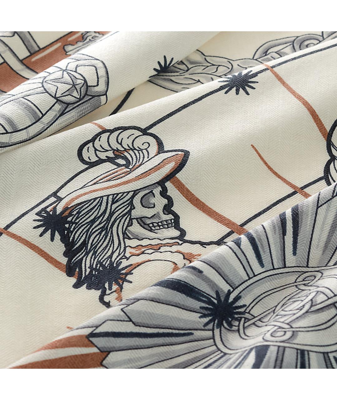 HERMES Бежевый кашемировый платок, фото 3