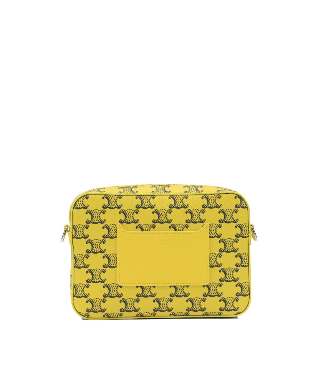 CELINE Желтая сумка на плечо, фото 3