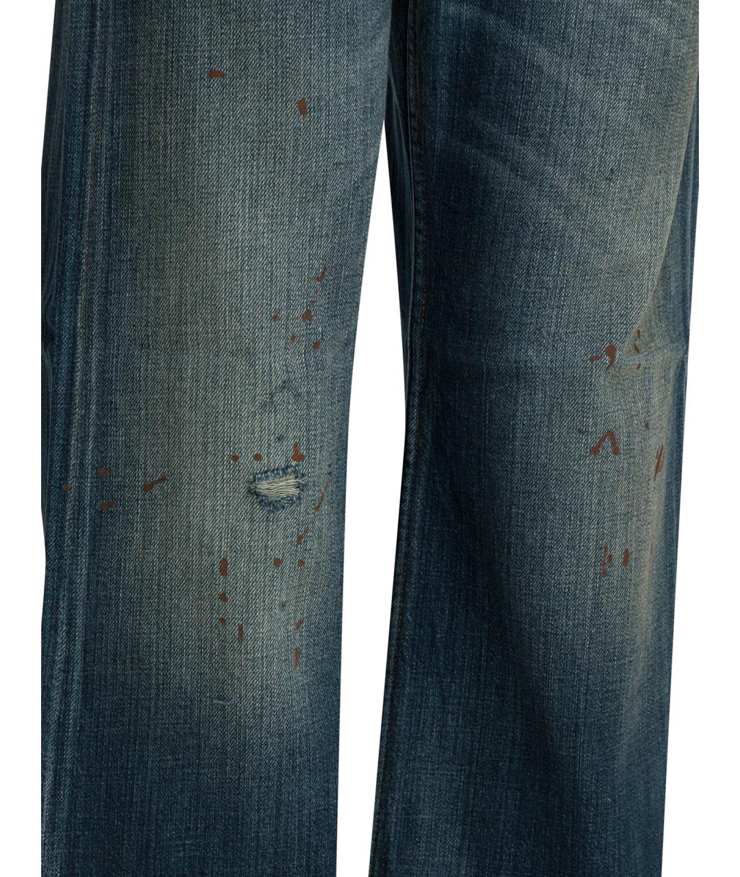 ACNE STUDIOS Синие хлопковые прямые джинсы, фото 4