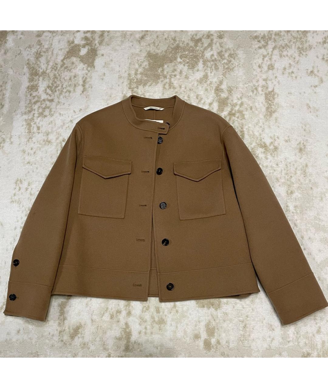 'S MAX MARA Коричневый шерстяной жакет/пиджак, фото 9
