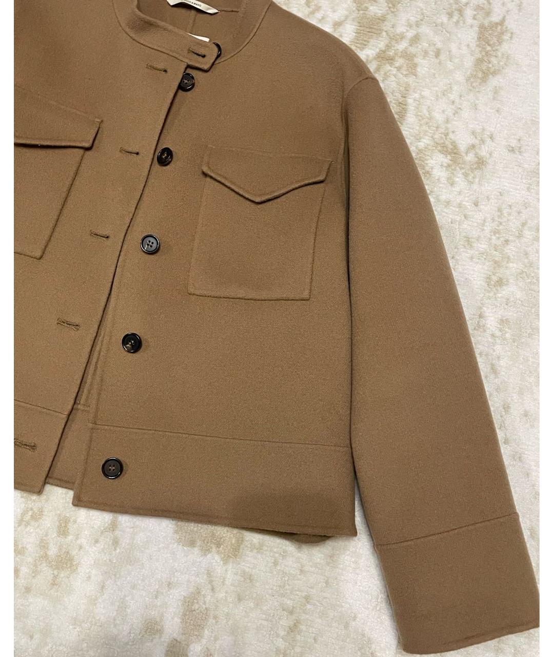 'S MAX MARA Коричневый шерстяной жакет/пиджак, фото 5