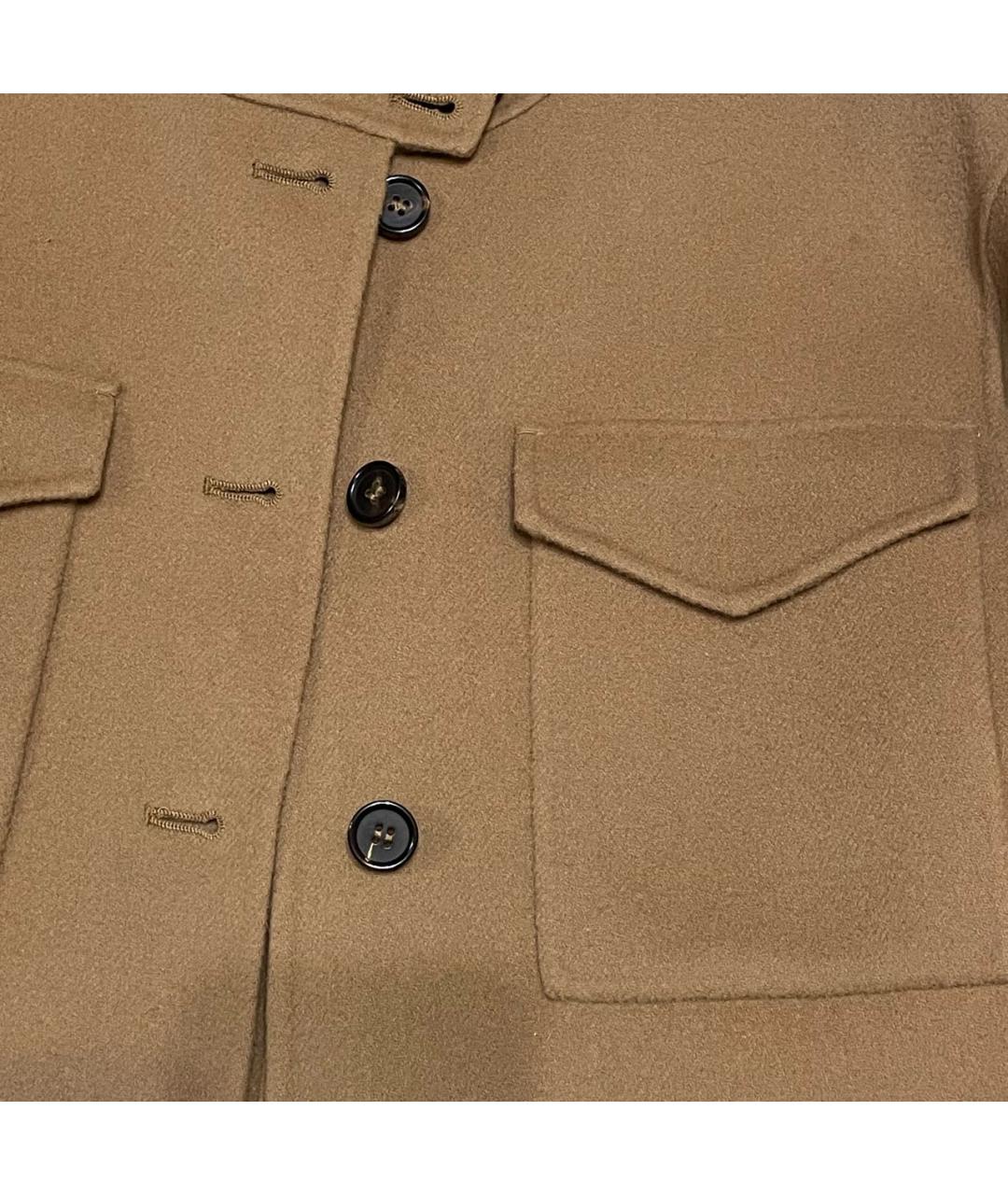 'S MAX MARA Коричневый шерстяной жакет/пиджак, фото 4