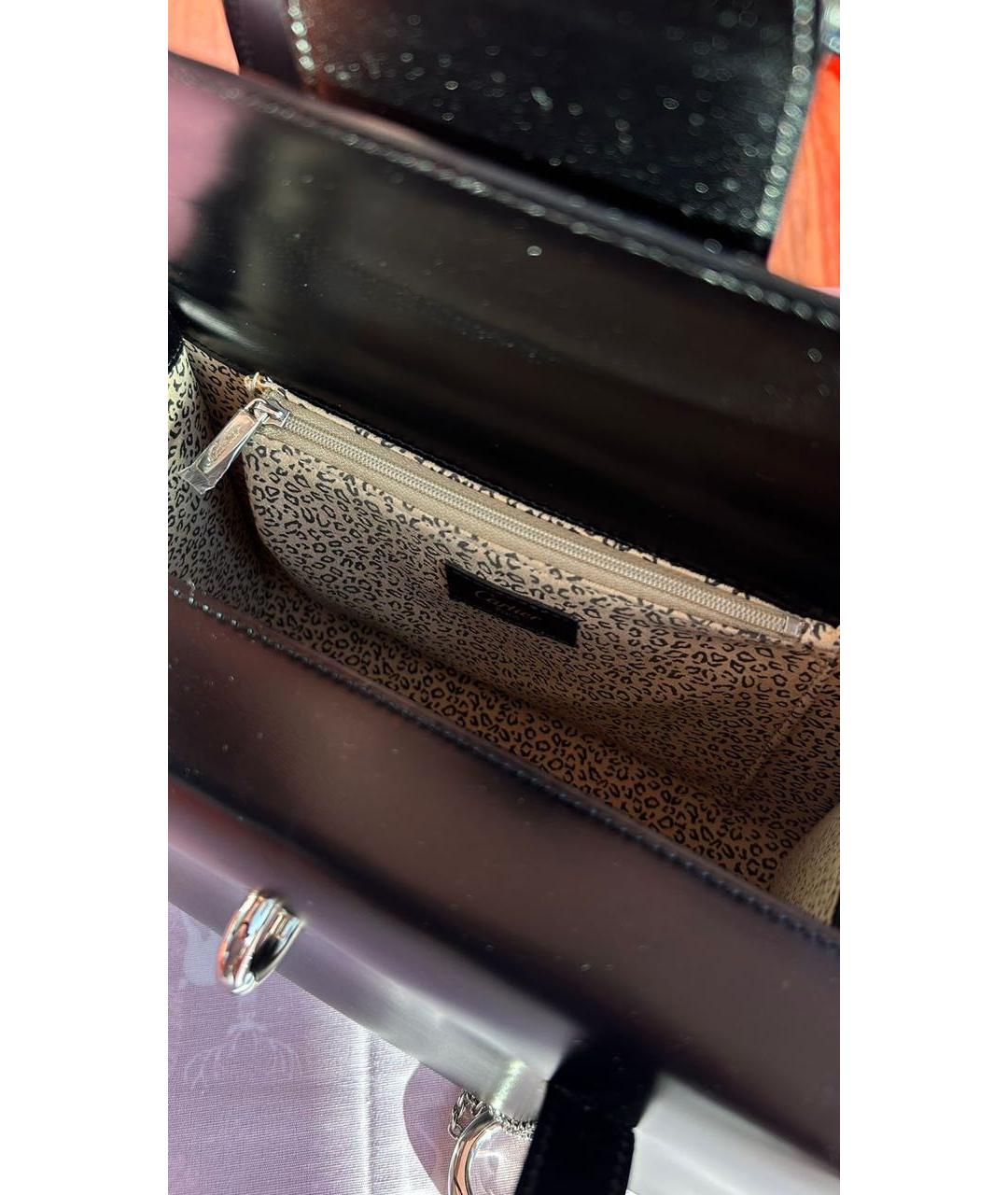 CARTIER Черная кожаная сумка тоут, фото 4