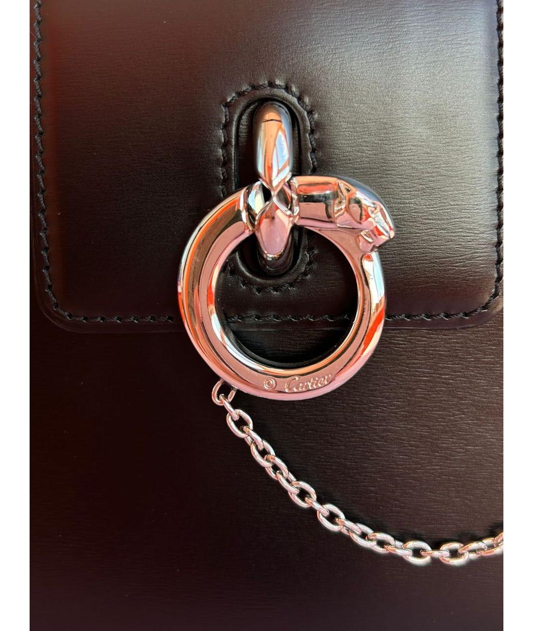 CARTIER Черная кожаная сумка тоут, фото 5