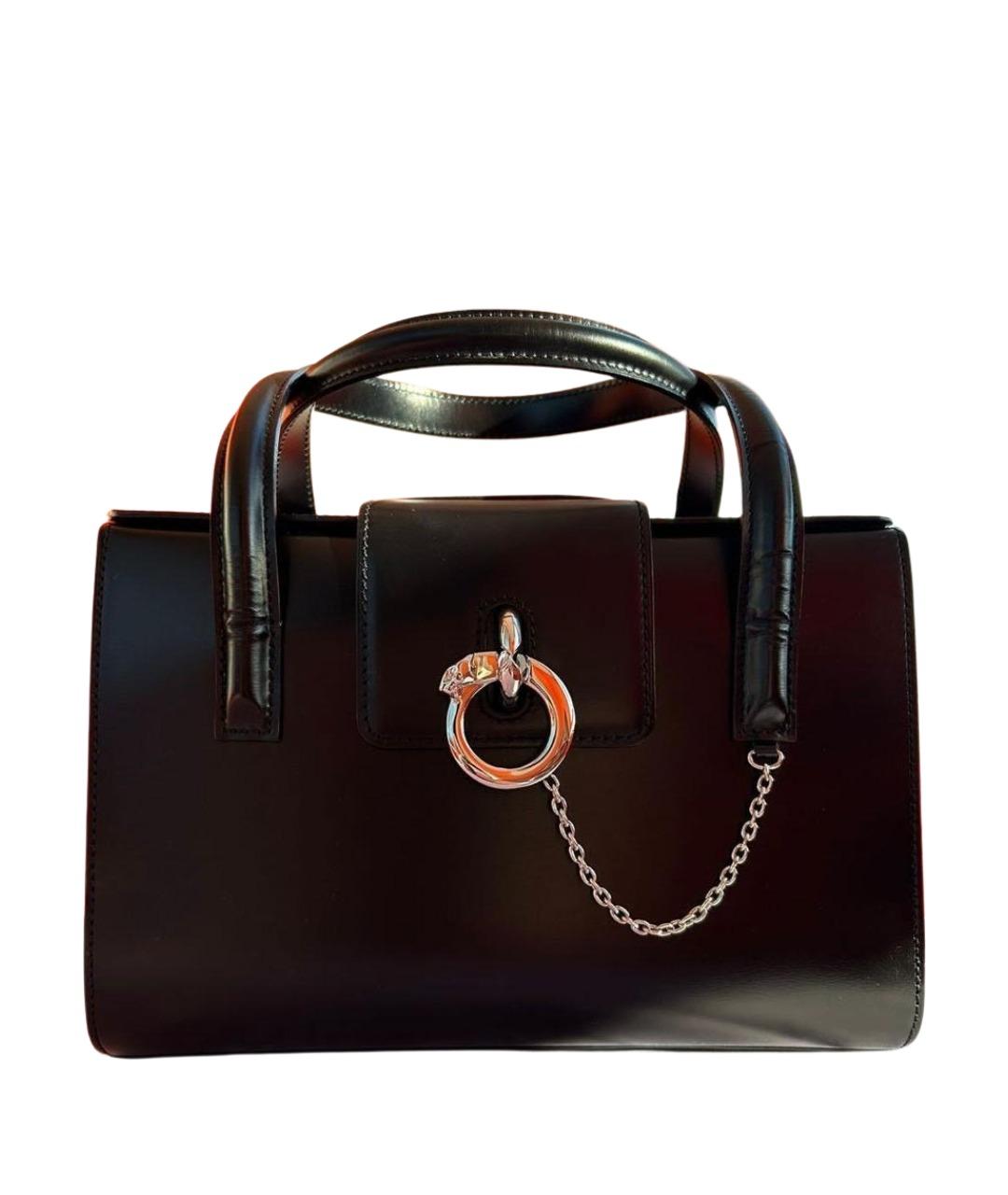 CARTIER Черная кожаная сумка тоут, фото 1