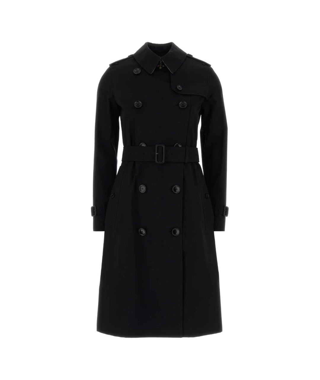 BURBERRY Черный хлопковый тренч/плащ, фото 1