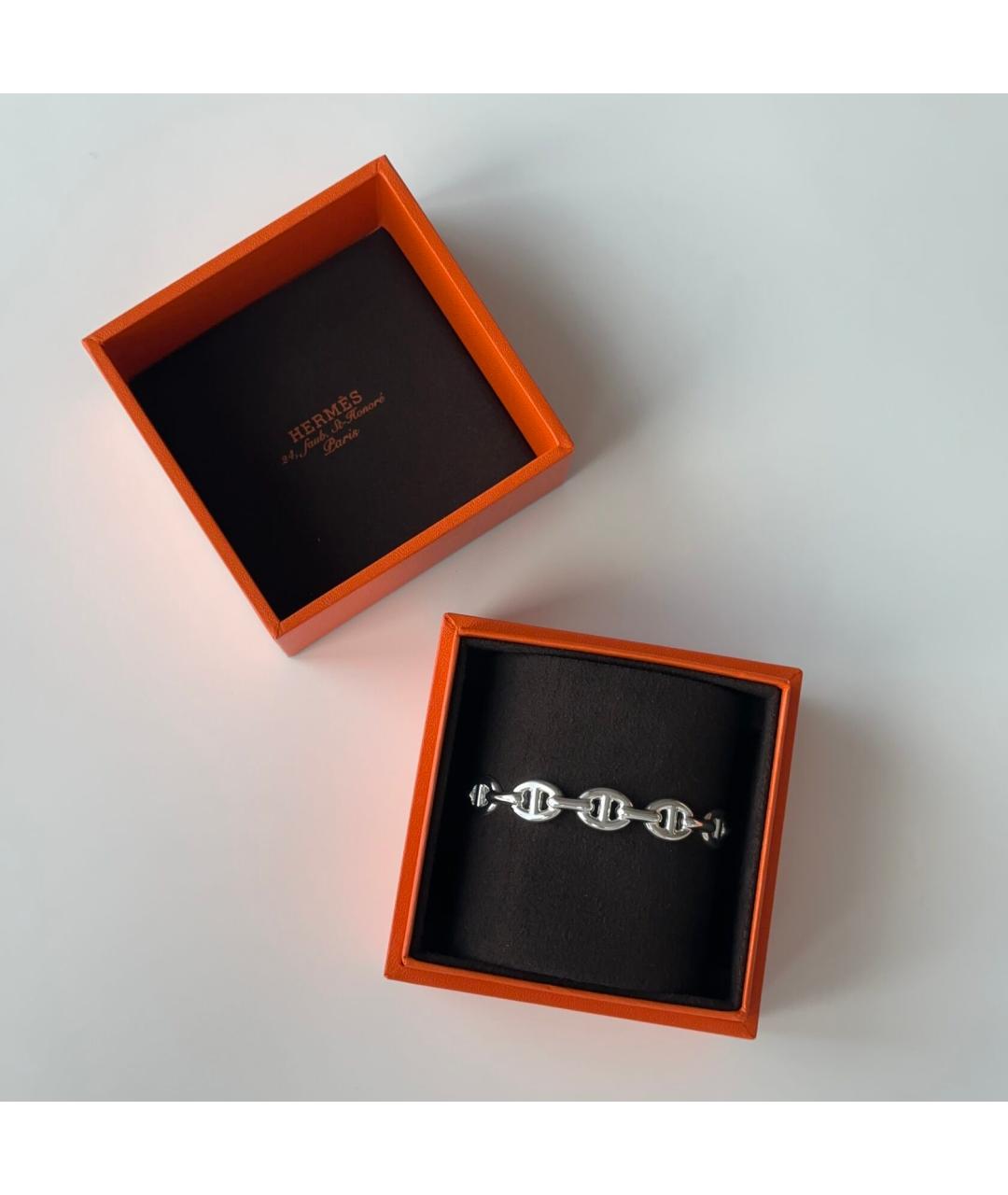 HERMES Серебрянный серебряный браслет, фото 3