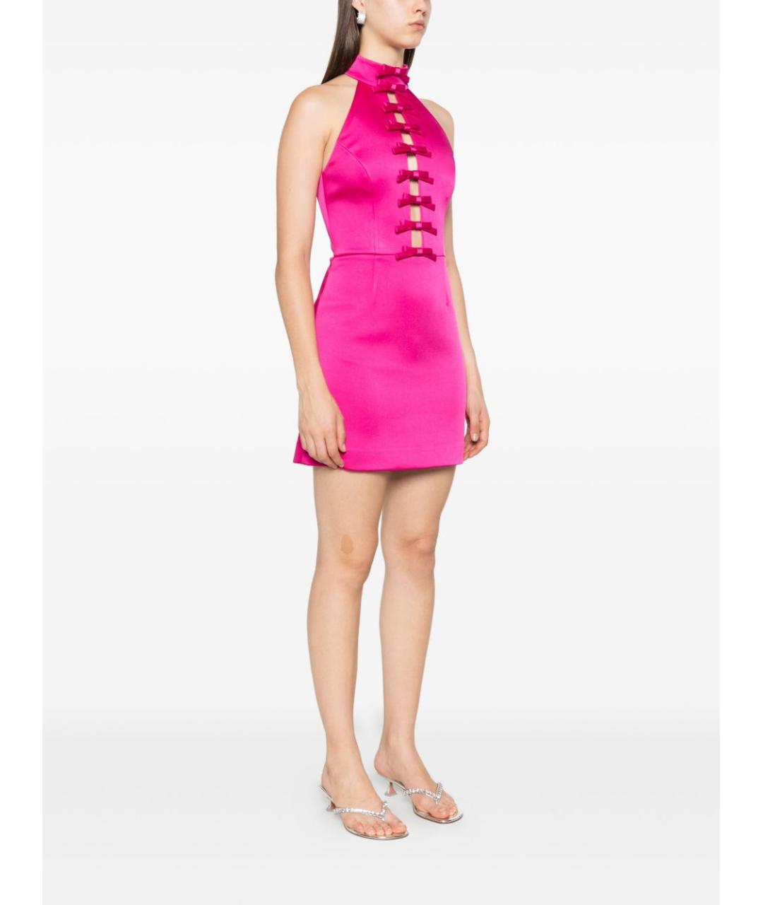 REBECCA VALLANCE Фуксия полиэстеровое платье, фото 5