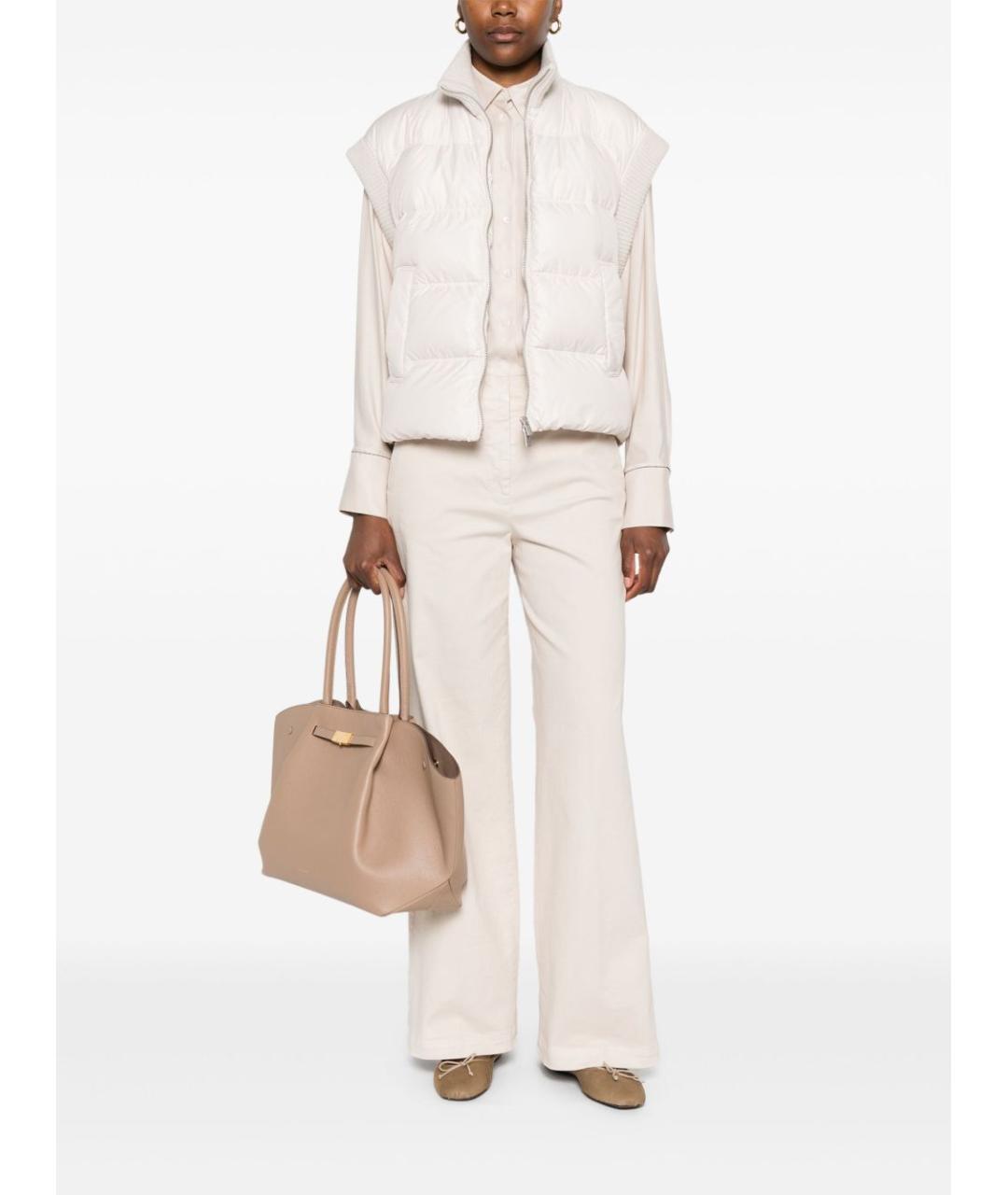 PESERICO Бежевый полиэстеровый жилет, фото 5