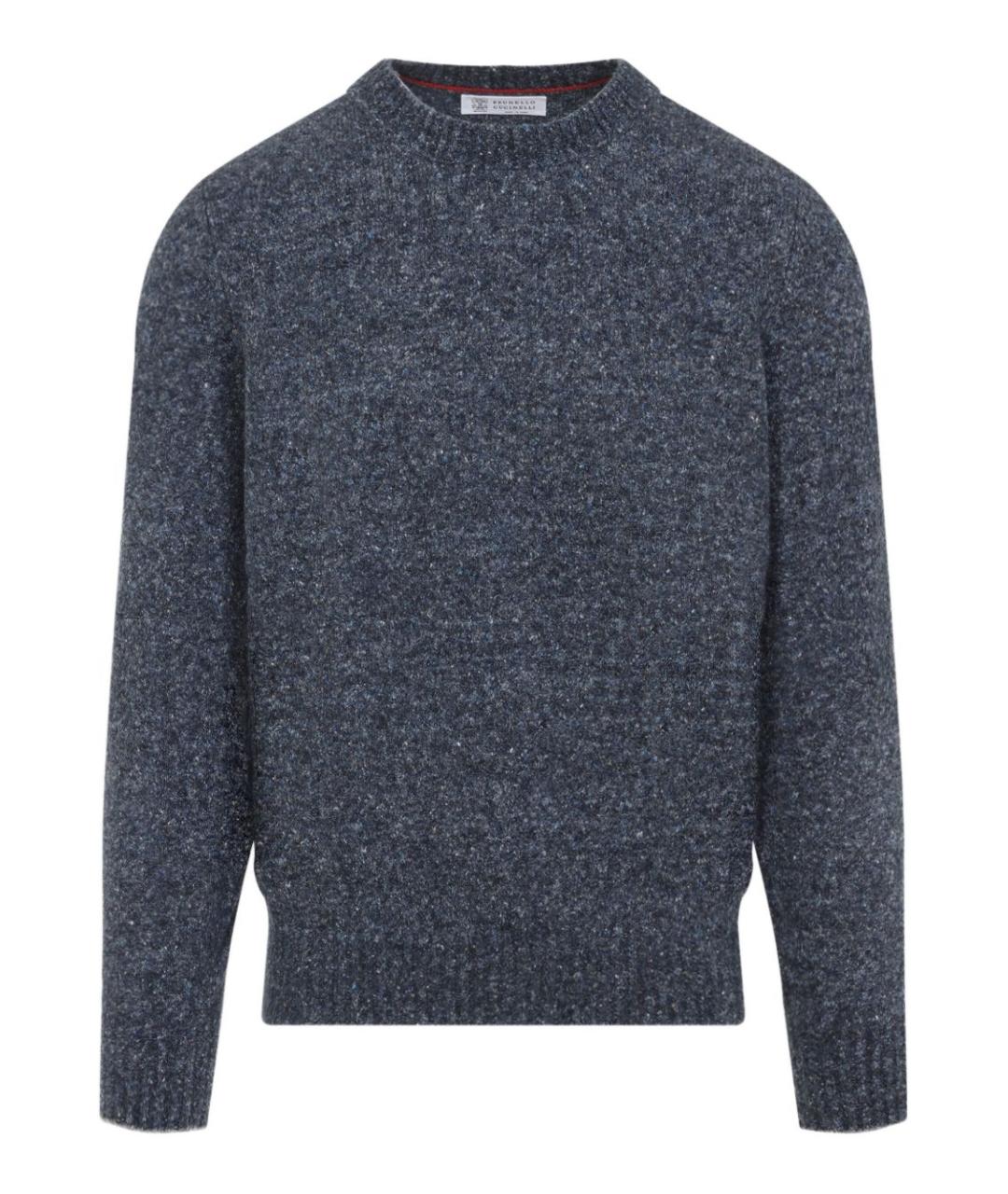 BRUNELLO CUCINELLI Синий шерстяной джемпер / свитер, фото 3