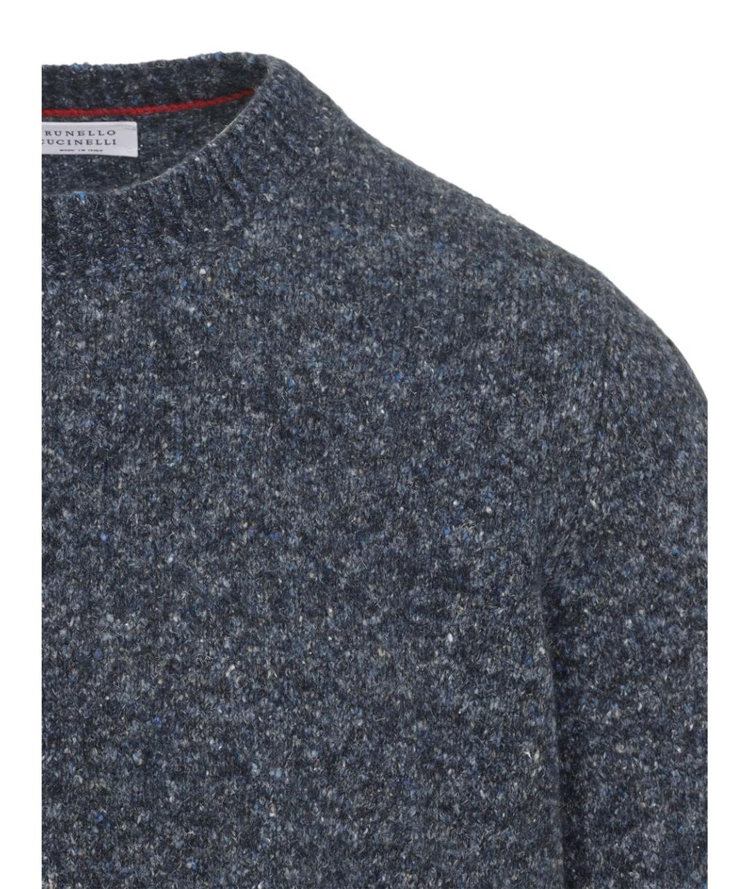BRUNELLO CUCINELLI Синий шерстяной джемпер / свитер, фото 5