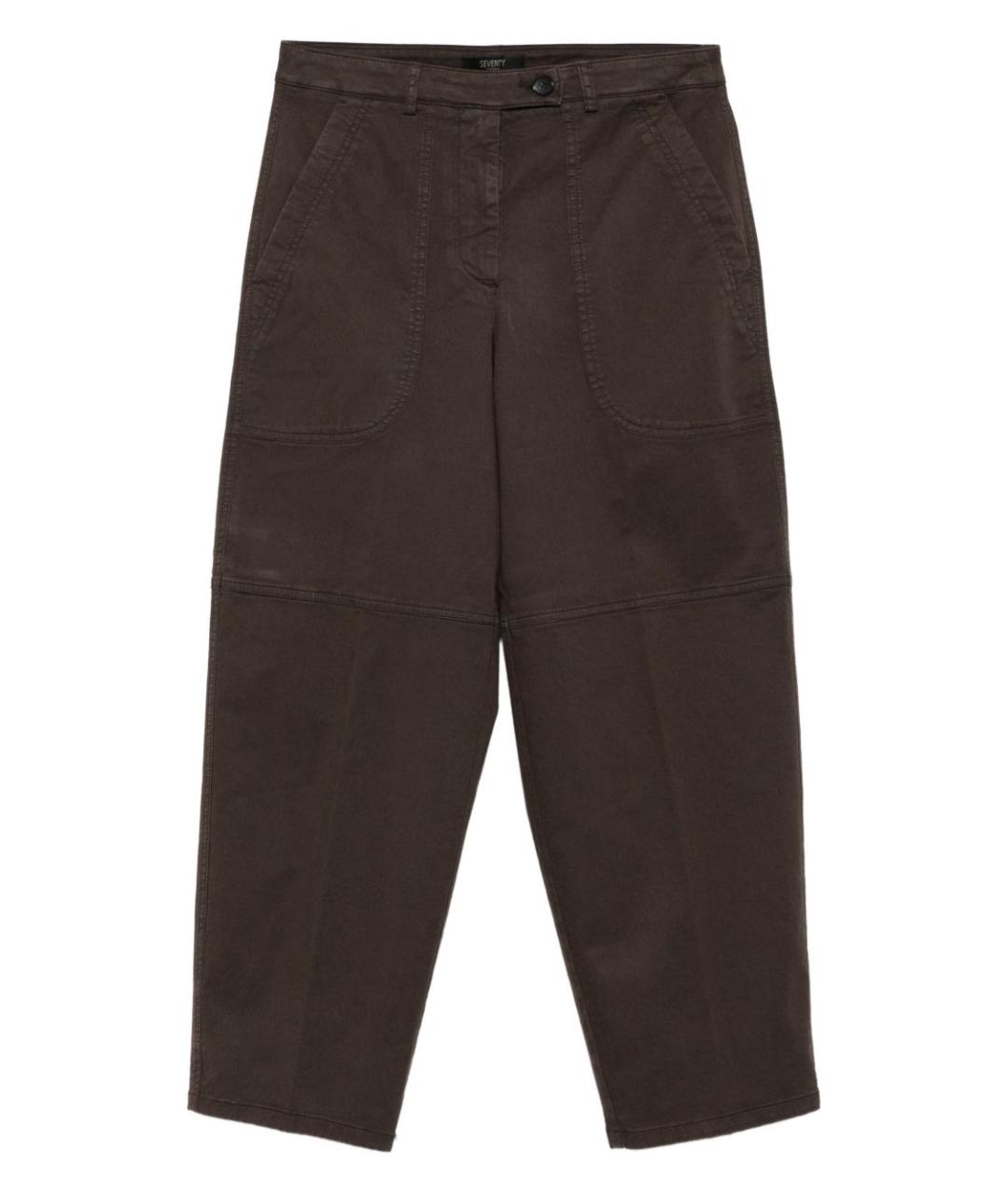 SEVENTY Коричневые прямые брюки, фото 1