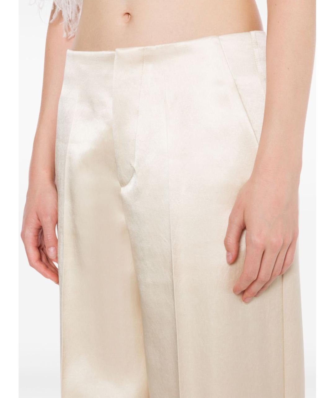 PHILOSOPHY DI LORENZO SERAFINI Бежевые прямые брюки, фото 2