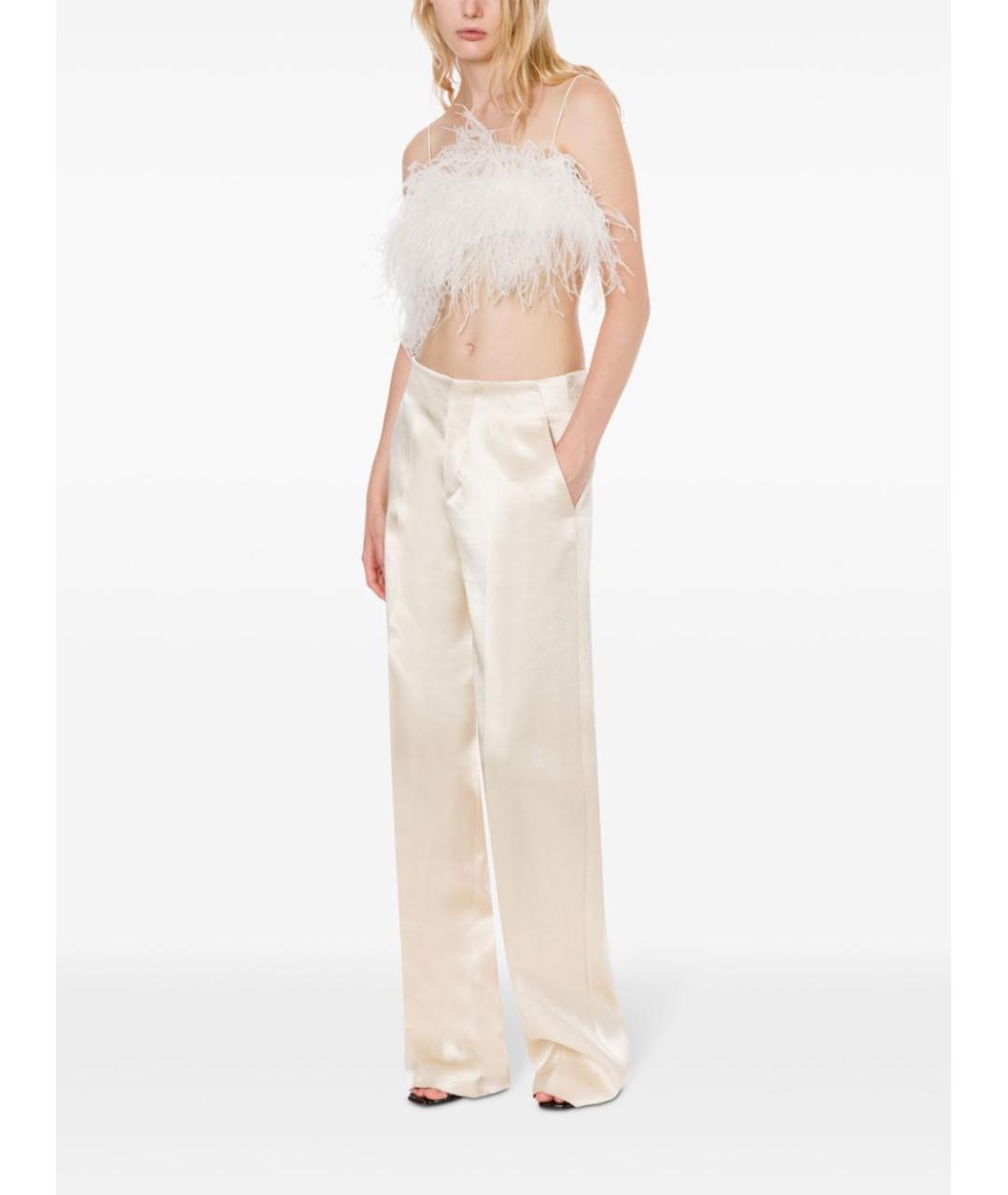 PHILOSOPHY DI LORENZO SERAFINI Бежевые прямые брюки, фото 3