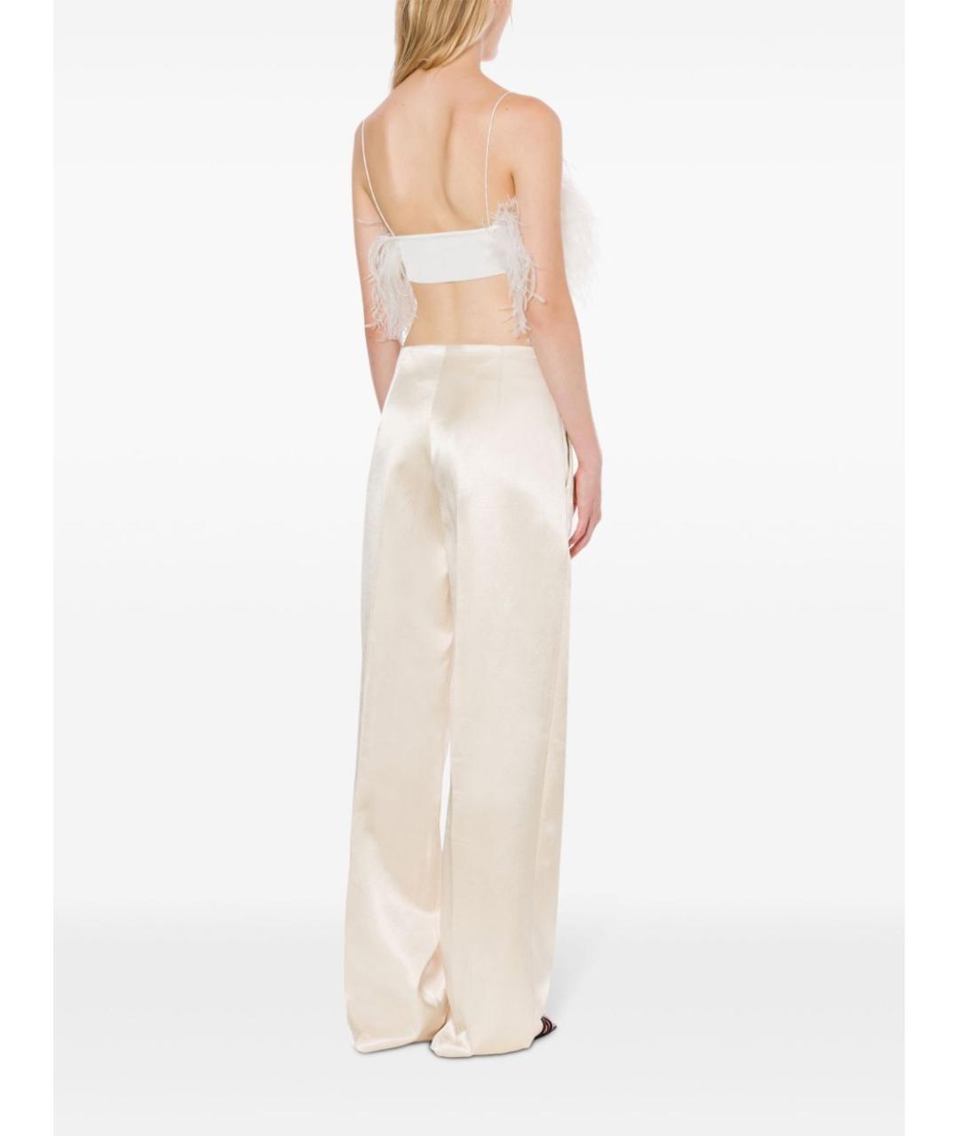 PHILOSOPHY DI LORENZO SERAFINI Бежевые прямые брюки, фото 4