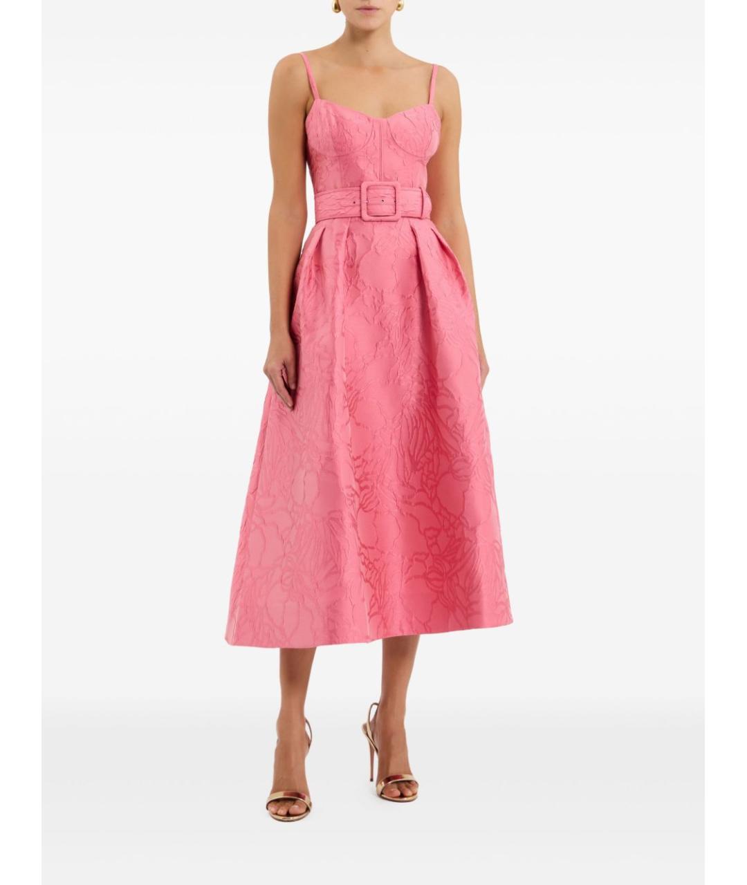 REBECCA VALLANCE Розовое полиэстеровое вечернее платье, фото 5